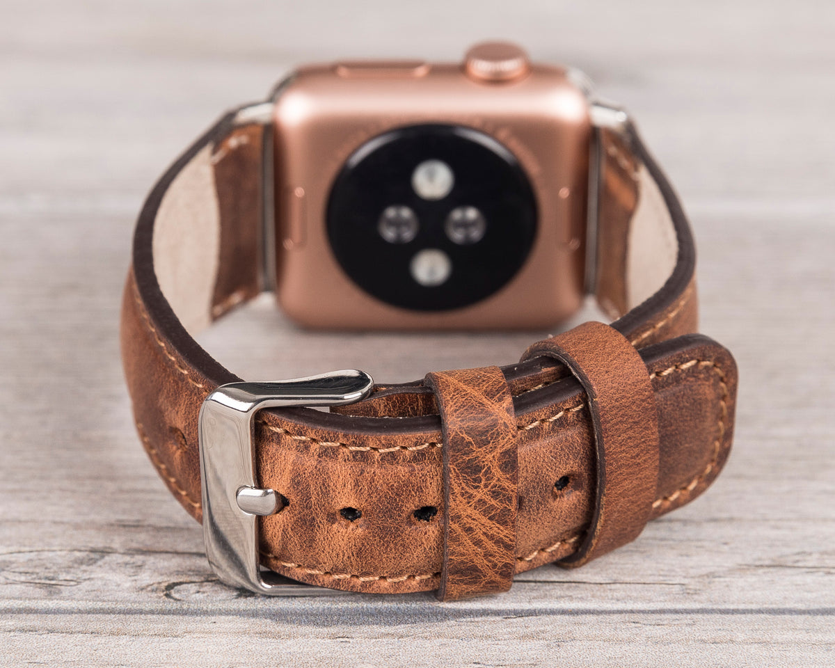 Leather Antic Brown Band for Apple Watch