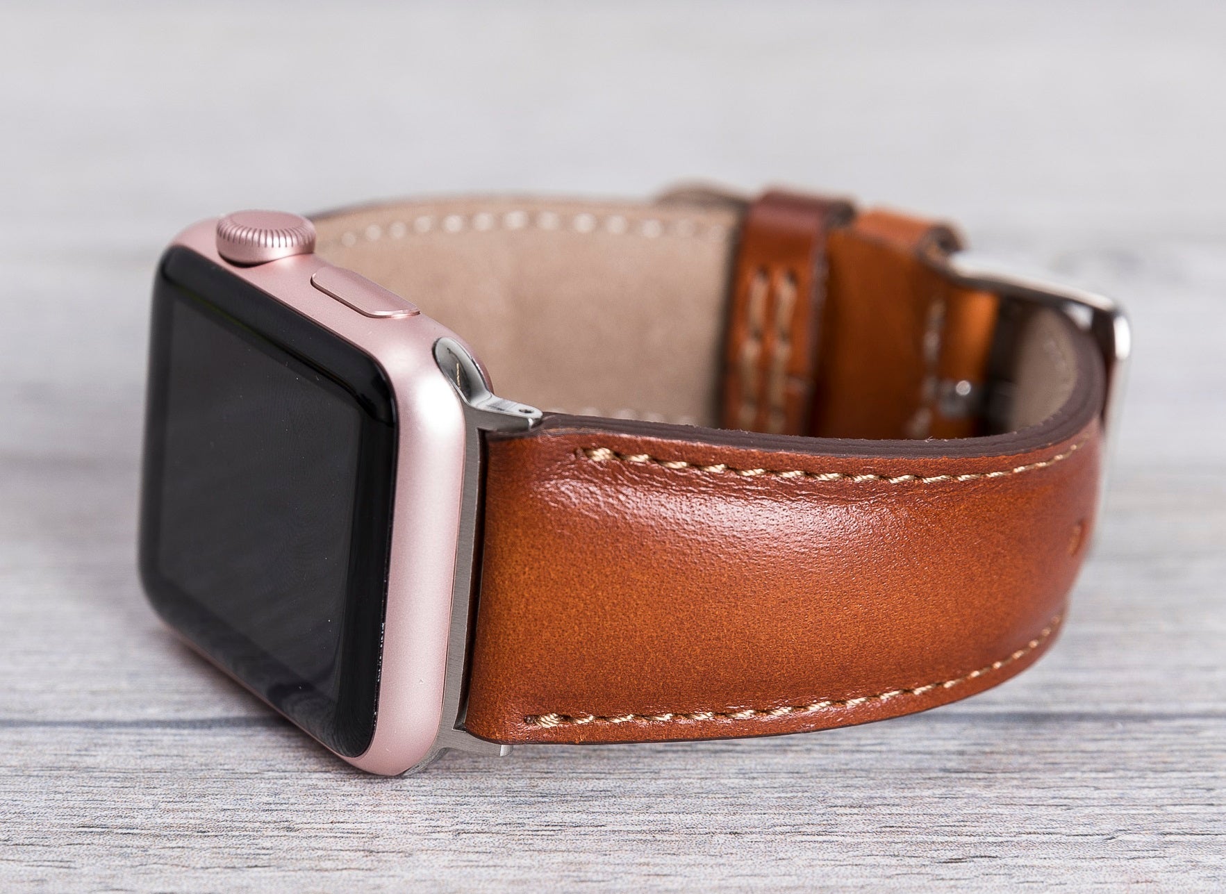 Tan Leather Classic Apple Watch Band