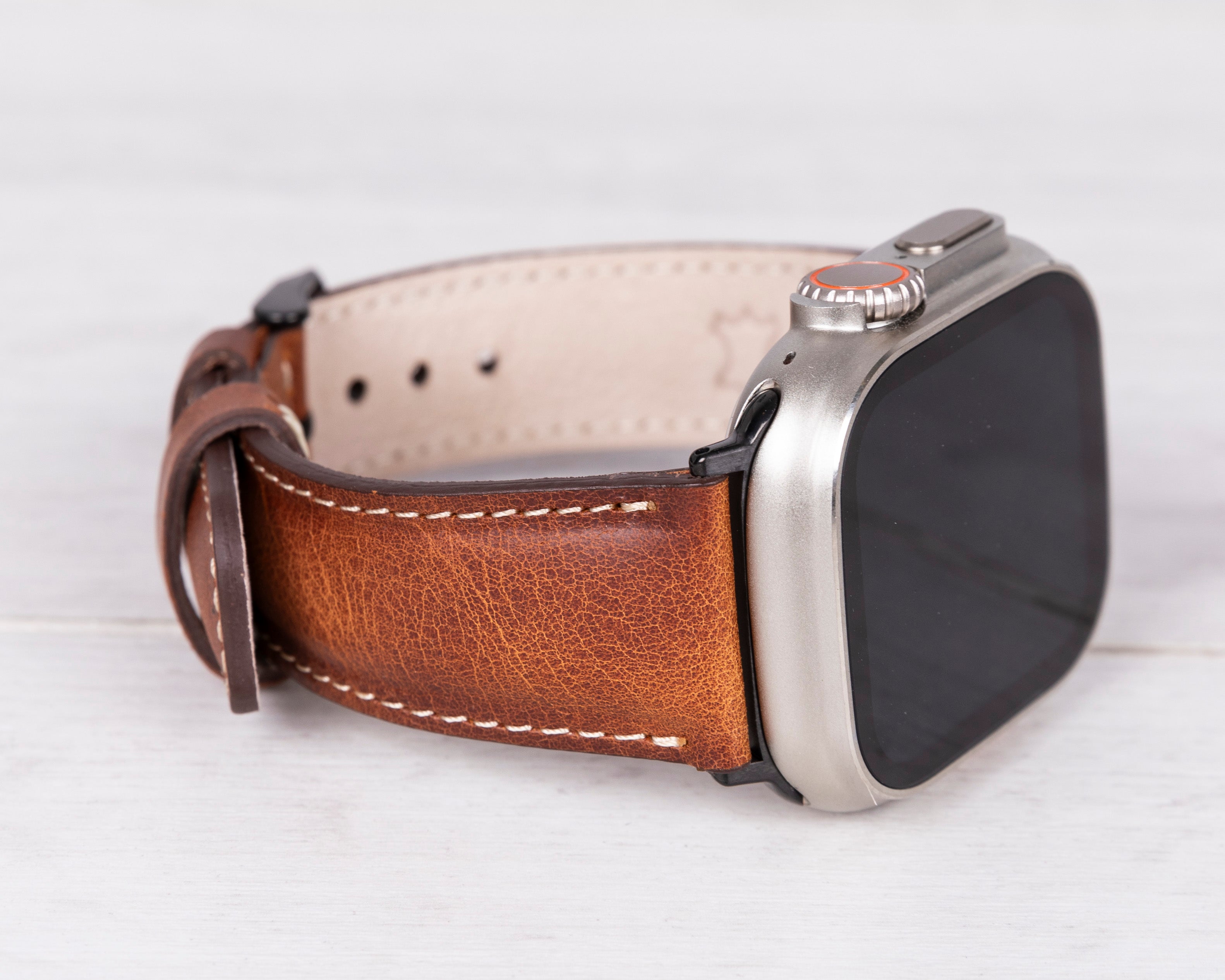 Full Grain Leather Apple Band