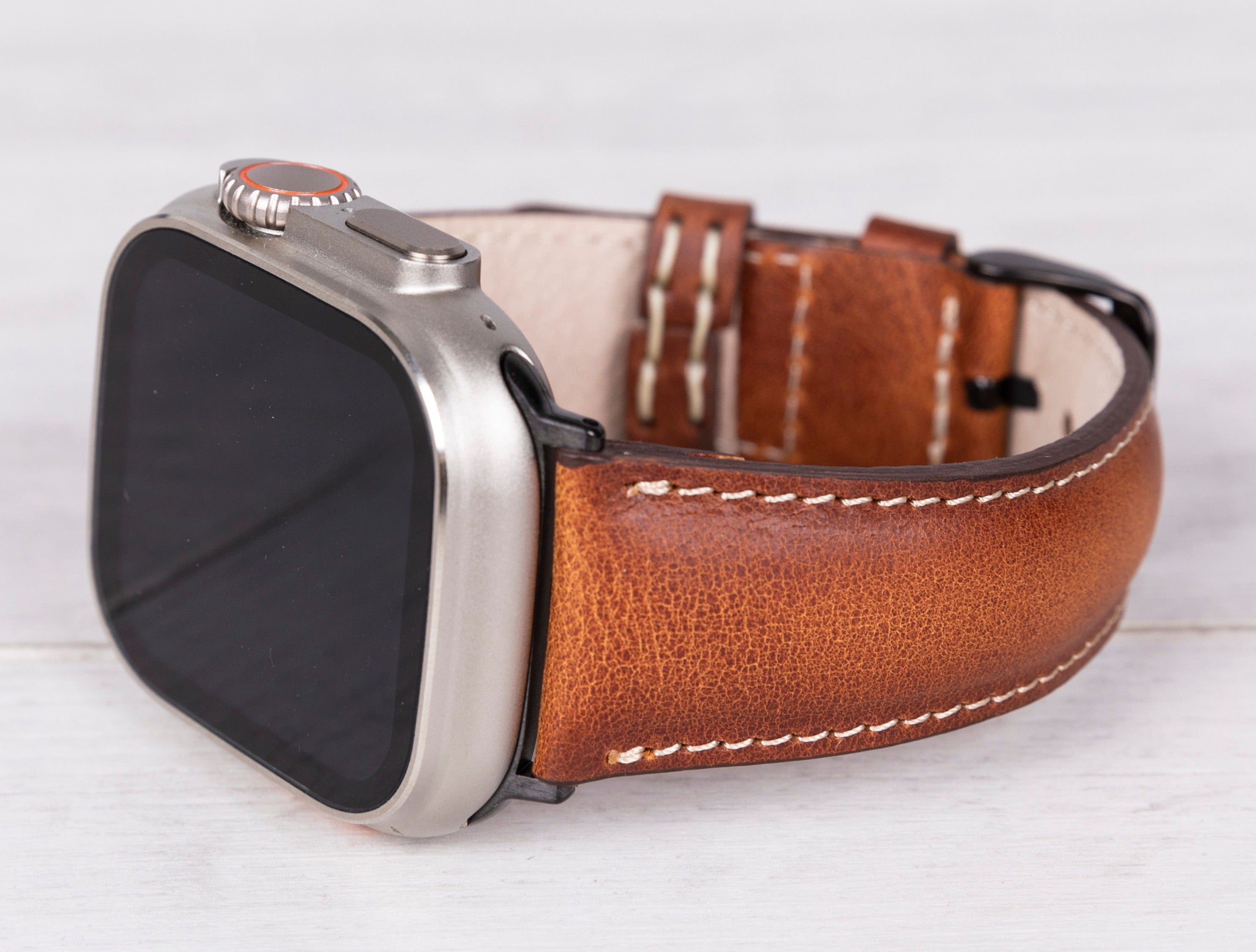 Brown Leather Apple Watch Band