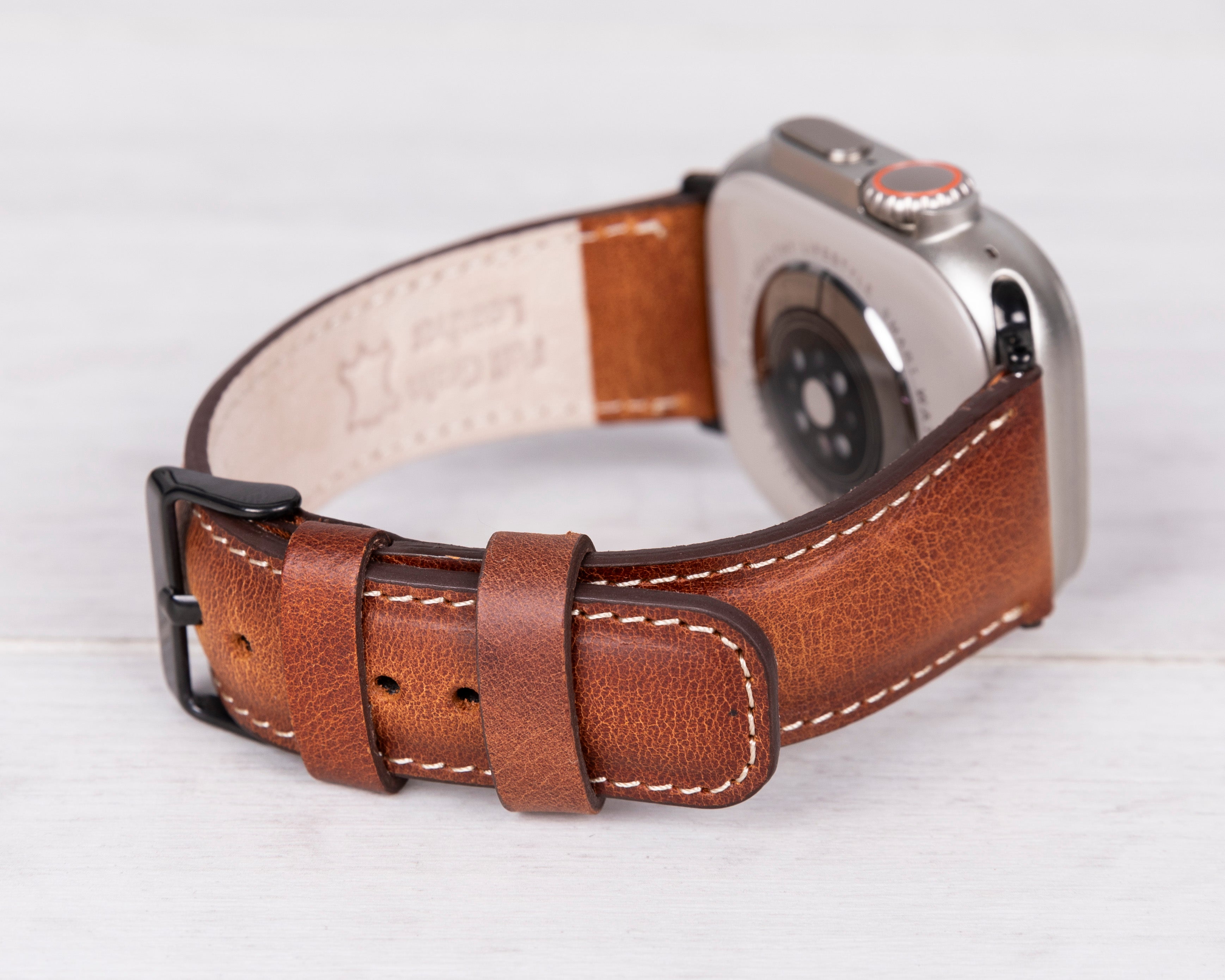 Burnished Tan Leather Classic Apple Watch Band