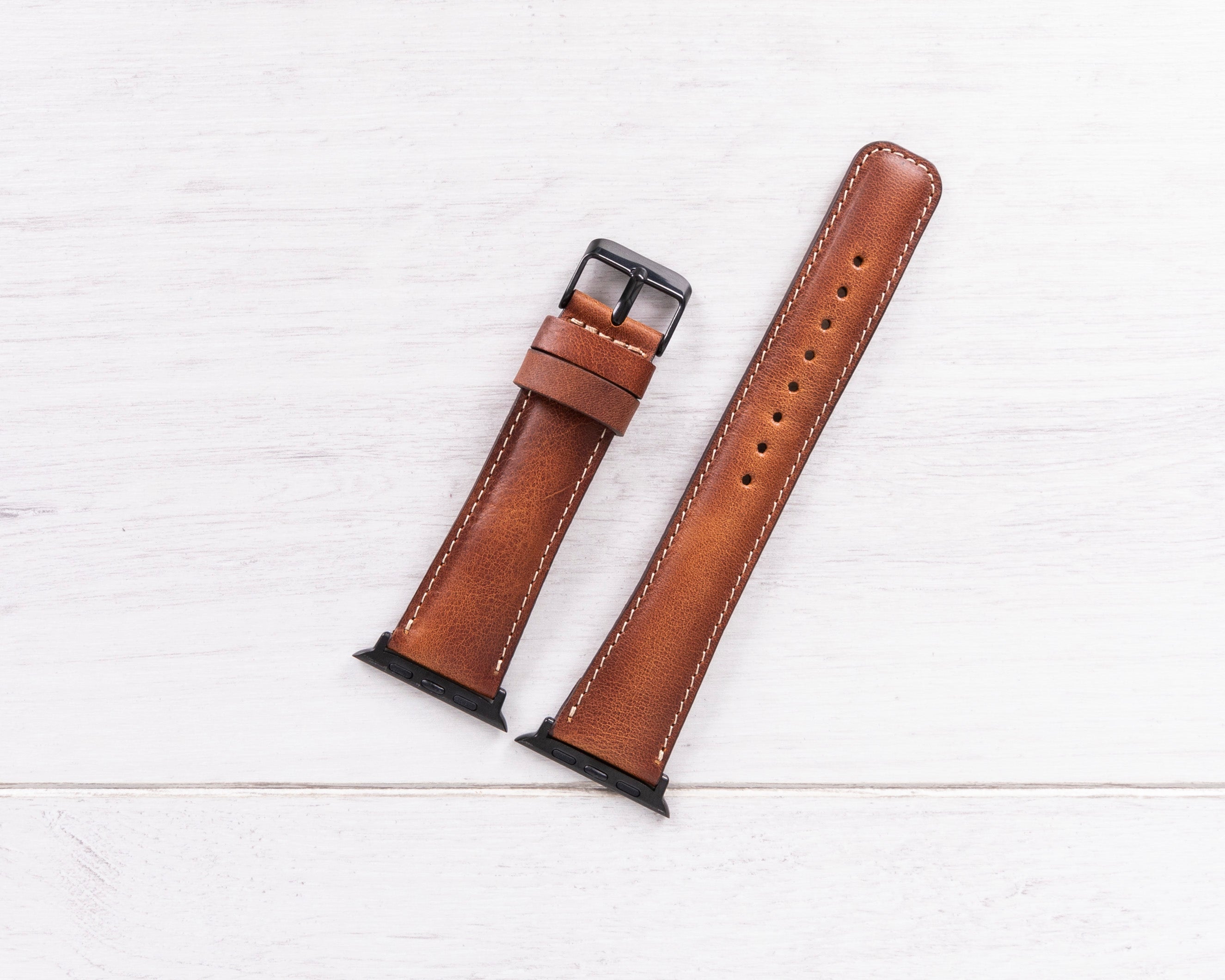 Burnished Tan Leather Classic Apple Watch Band