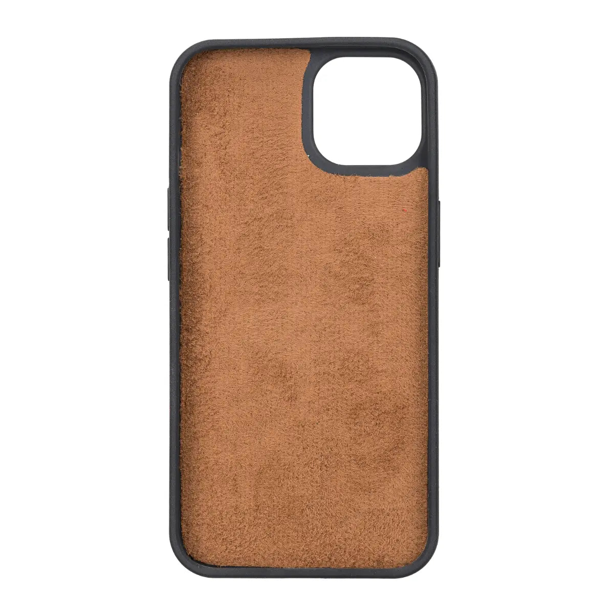 Camel Brown Leather Snap On Cover Case for iPhone 13 (6.1")