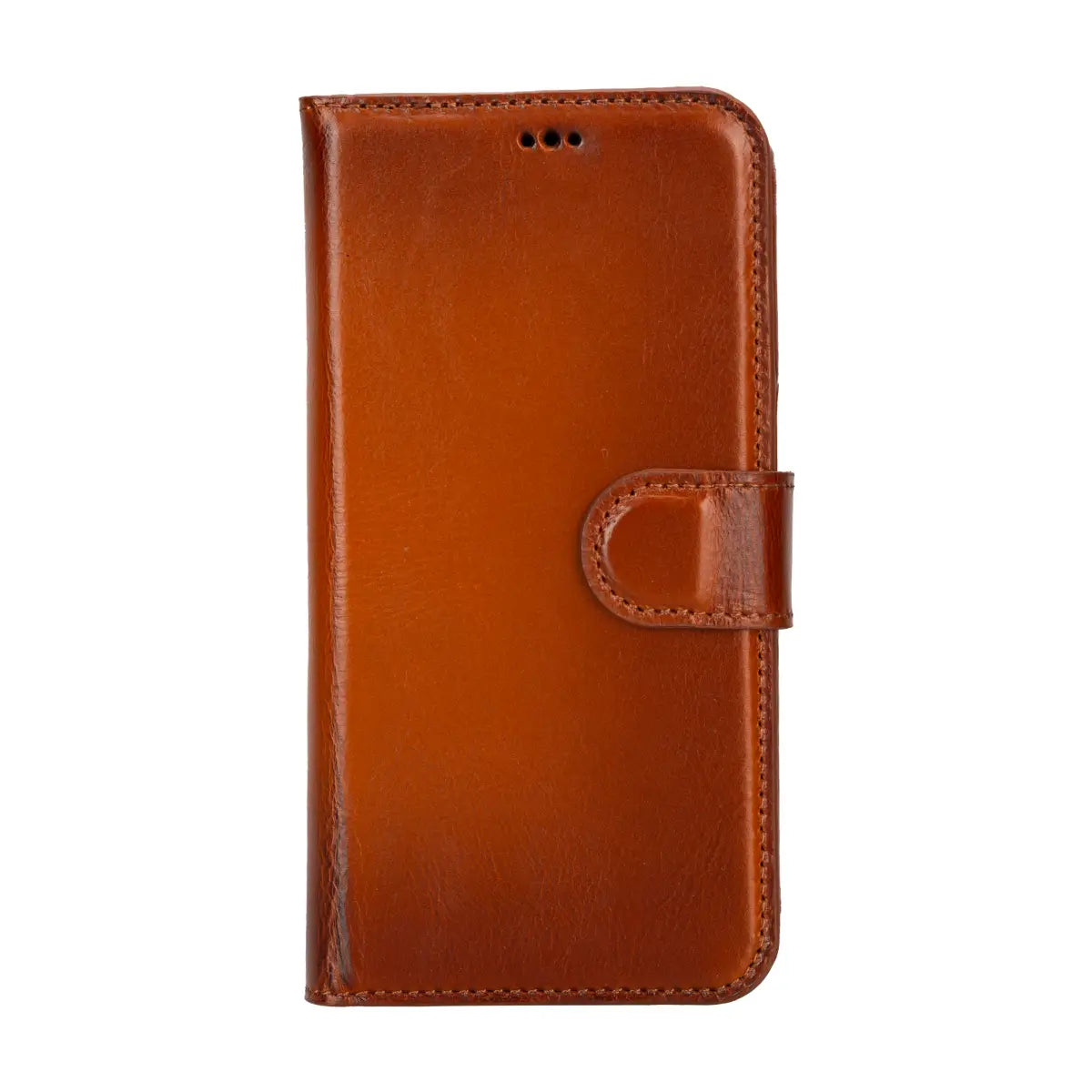 Burnished Tan Leather iPhone 16 Pro Prestige Wallet Case