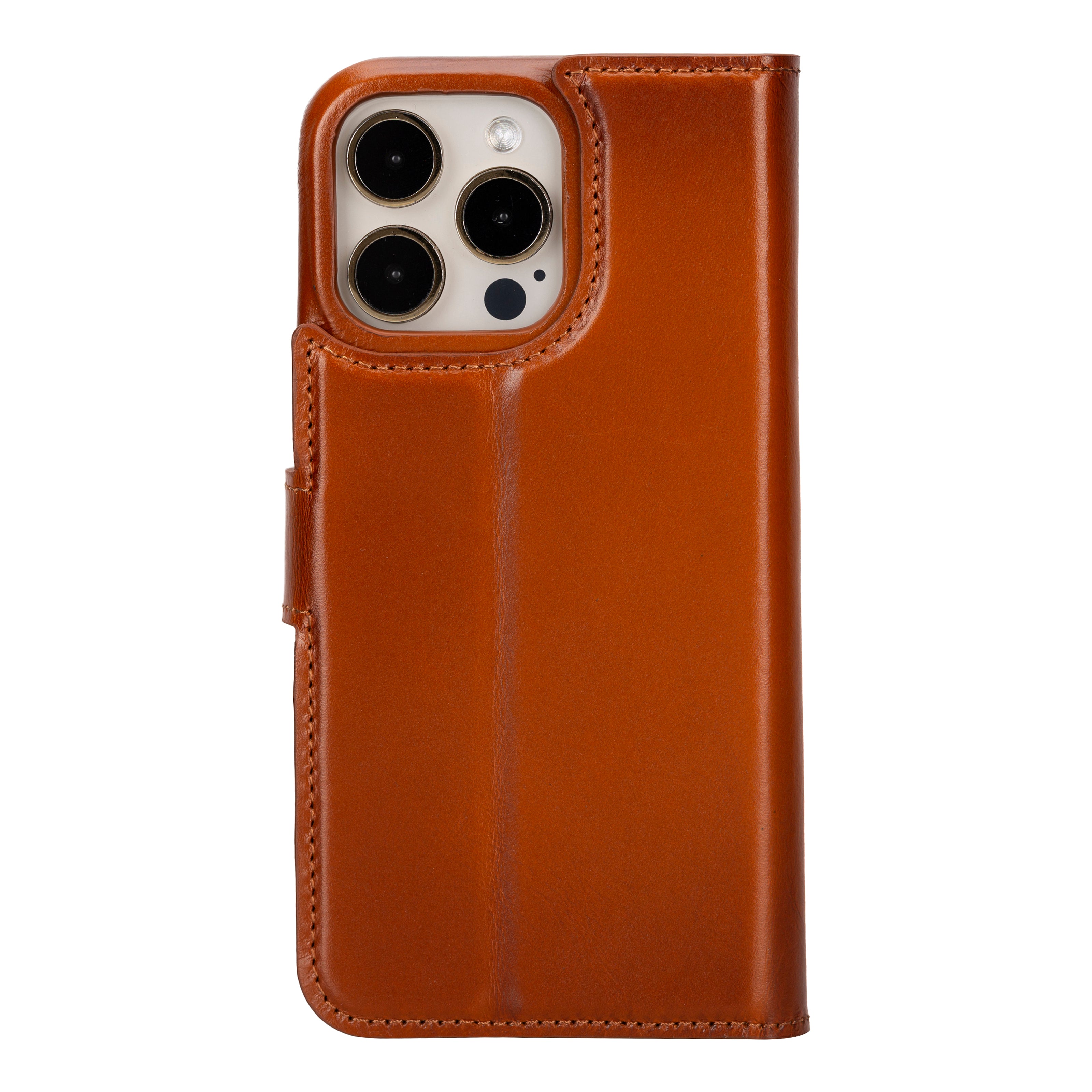 Tan Leather iPhone 15 Pro Max Prestige Wallet Case - O2 Leather