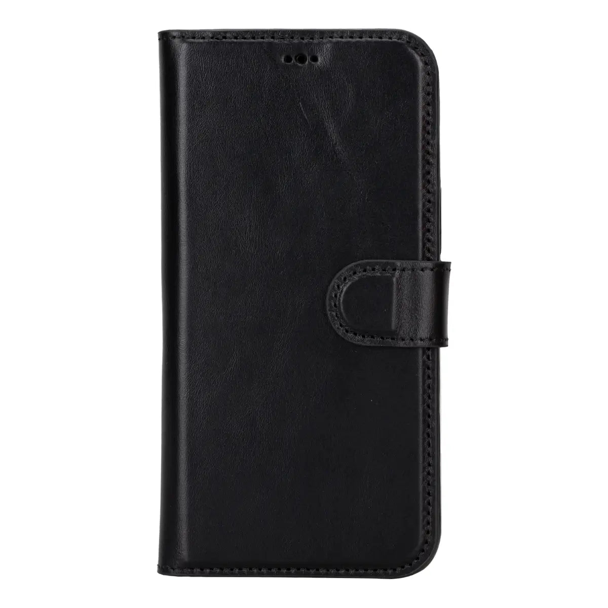 Black Leather iPhone 16 Pro Max Prestige Wallet Case