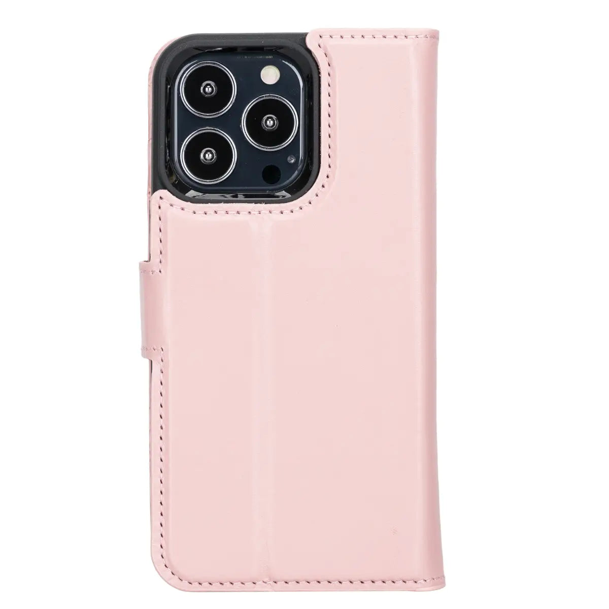 Pink Leather iPhone 13 Pro Max Wallet Case