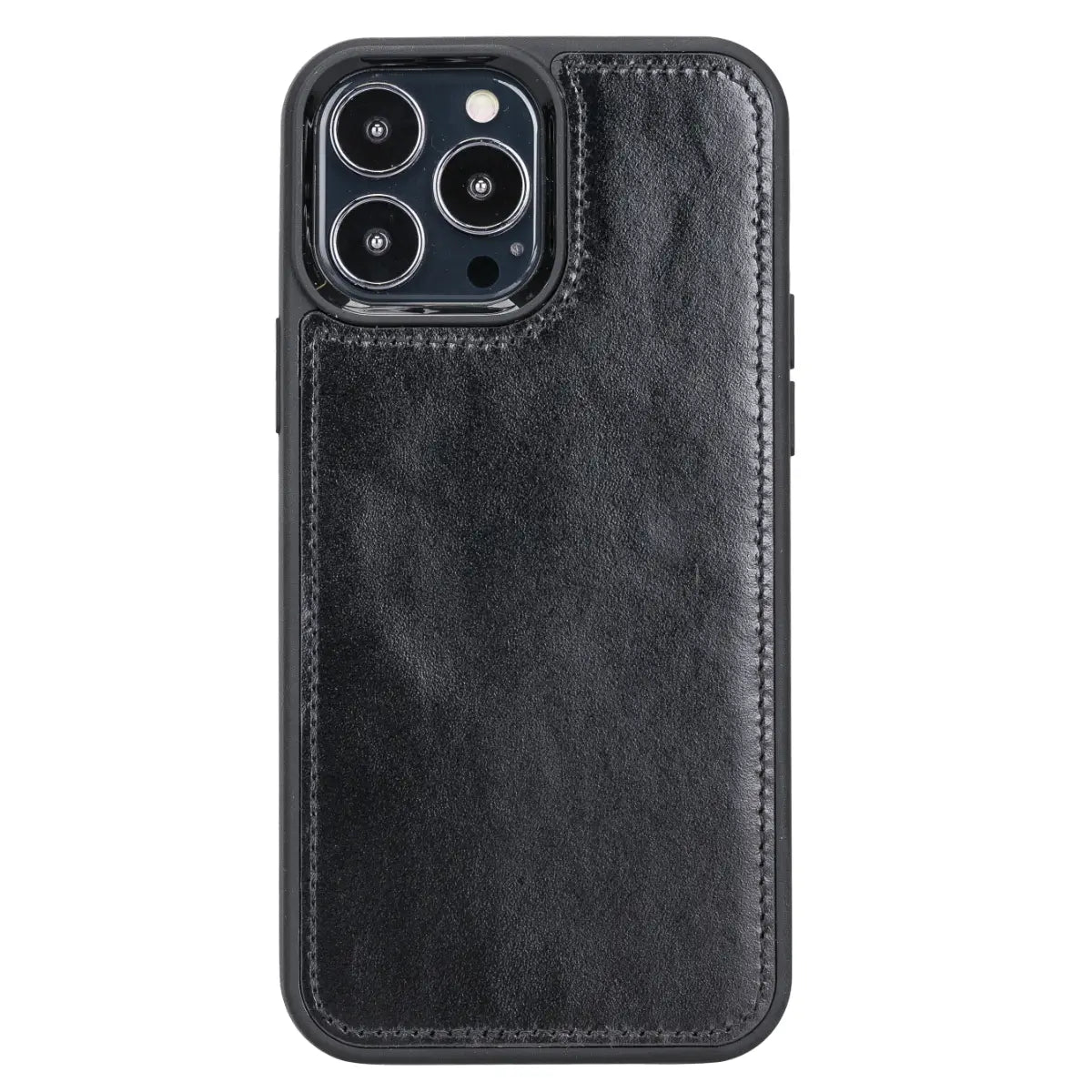 Black Leather Magnetic Case for iPhone 13 Pro Max (RFID)