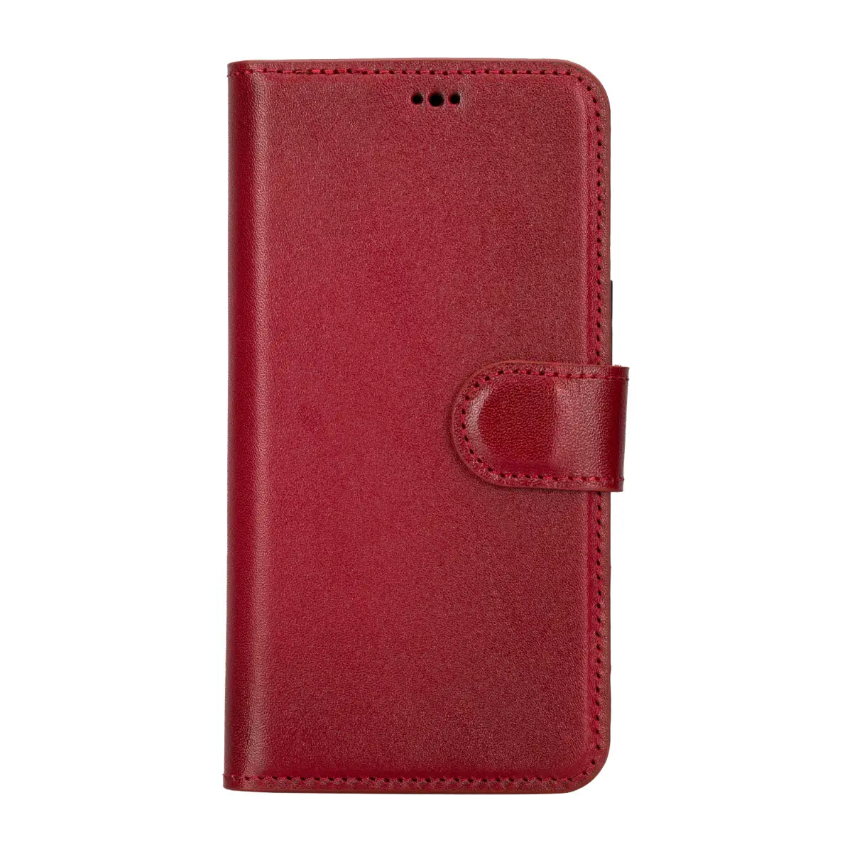 Burnished Red Leather Magnetic Case for iPhone 15 (6.1")