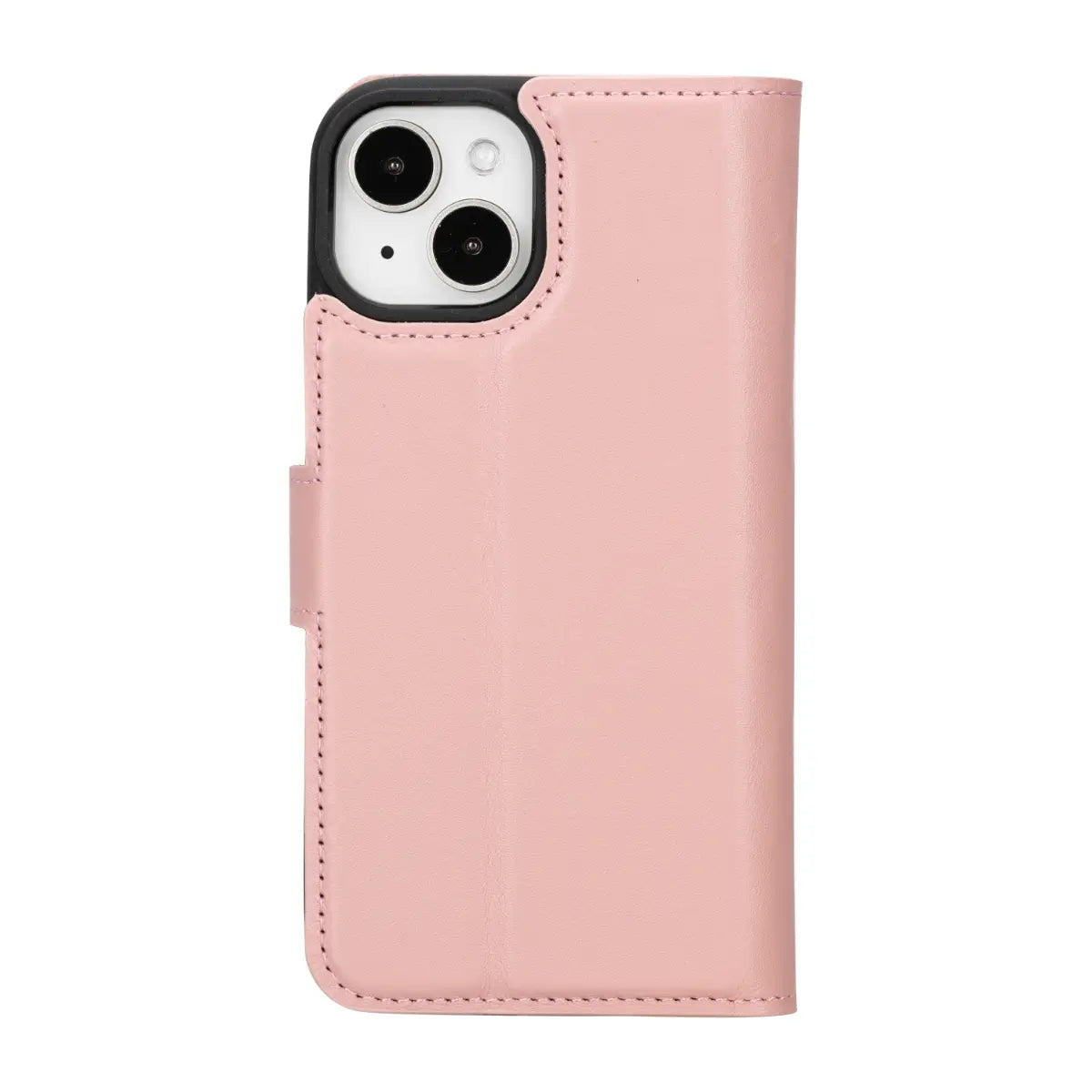 Pink Leather Magnetic Case for iPhone 15 (6.1")