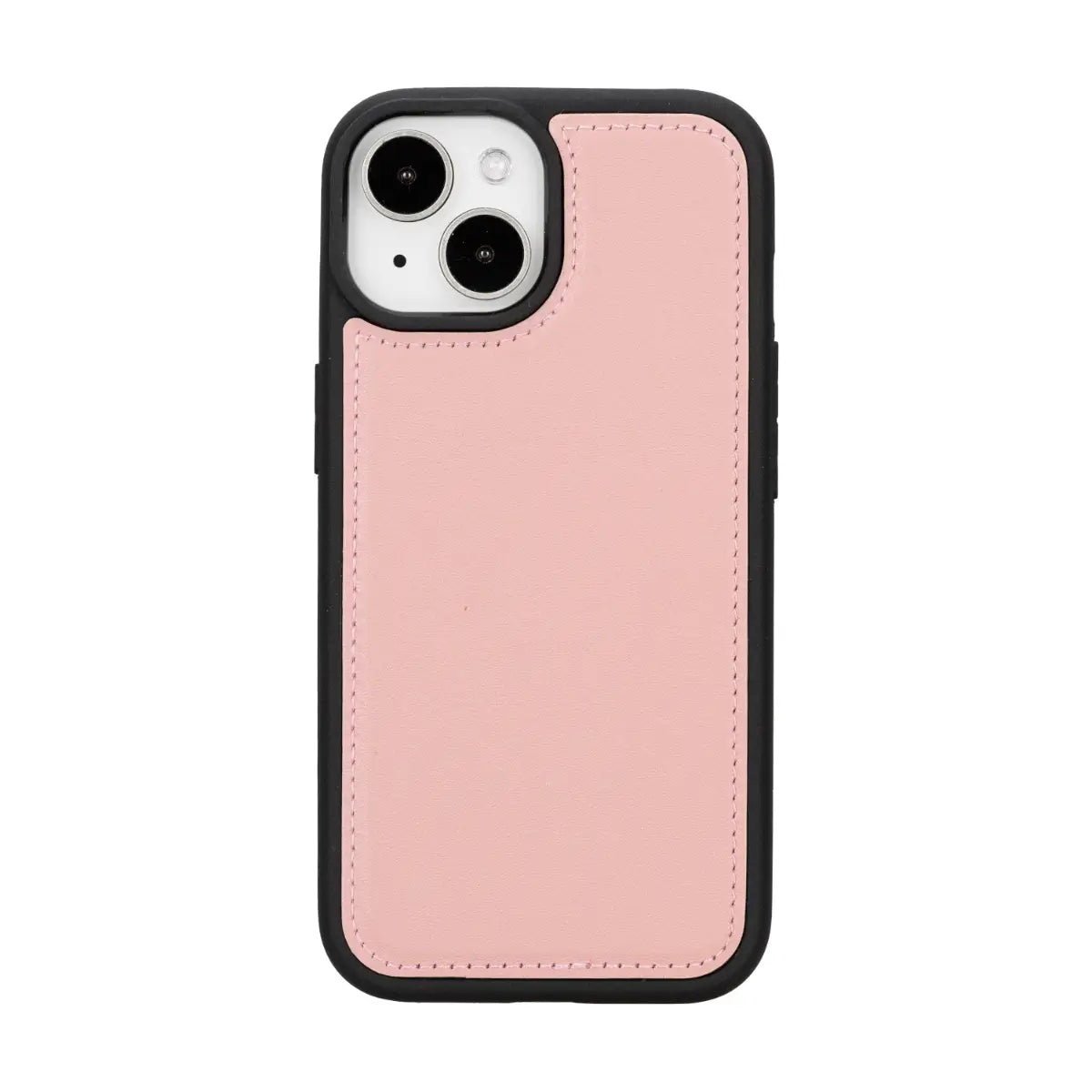 Pink Leather Magnetic Case for iPhone 15 (6.1")