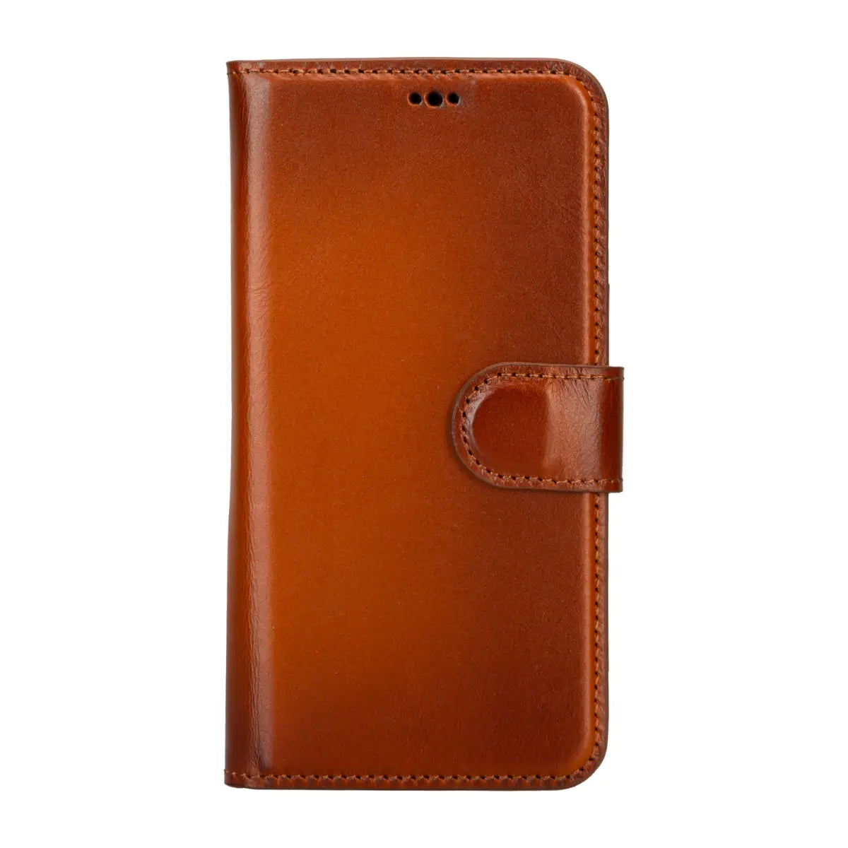 Burnished Brown Leather Magnetic Case for iPhone 15 (6.1")