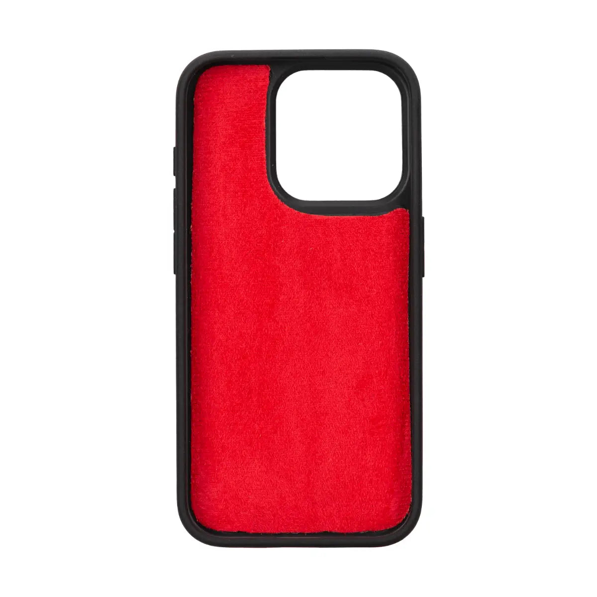 Burnished Red Leather iPhone 15 Pro Wallet Case