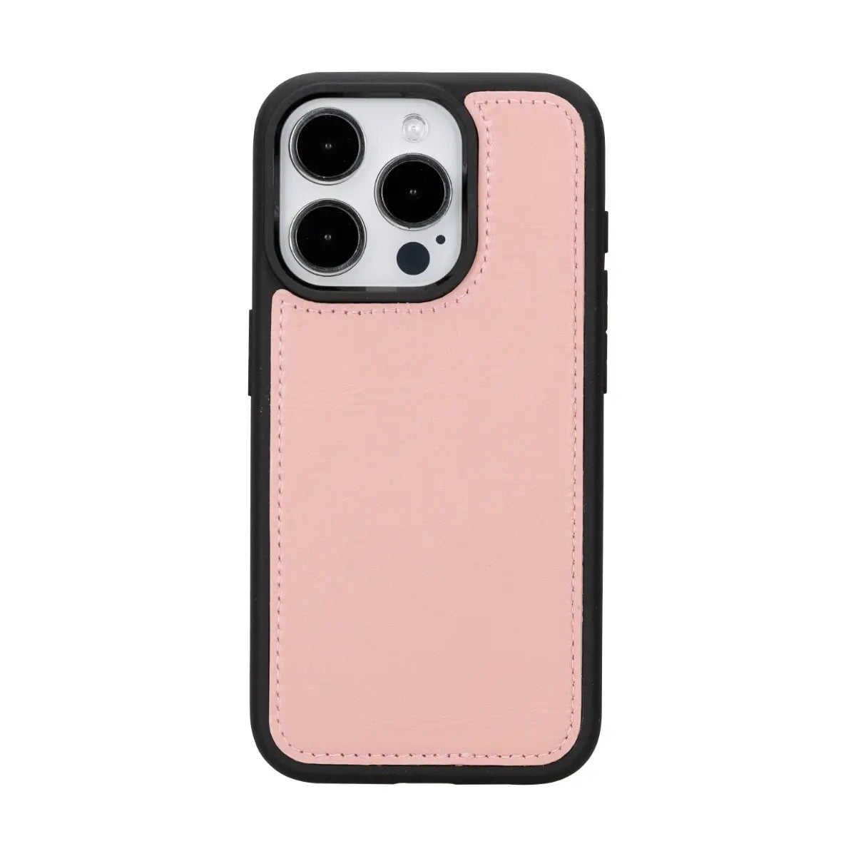 Pink Leather iPhone 15 Pro Wallet Case