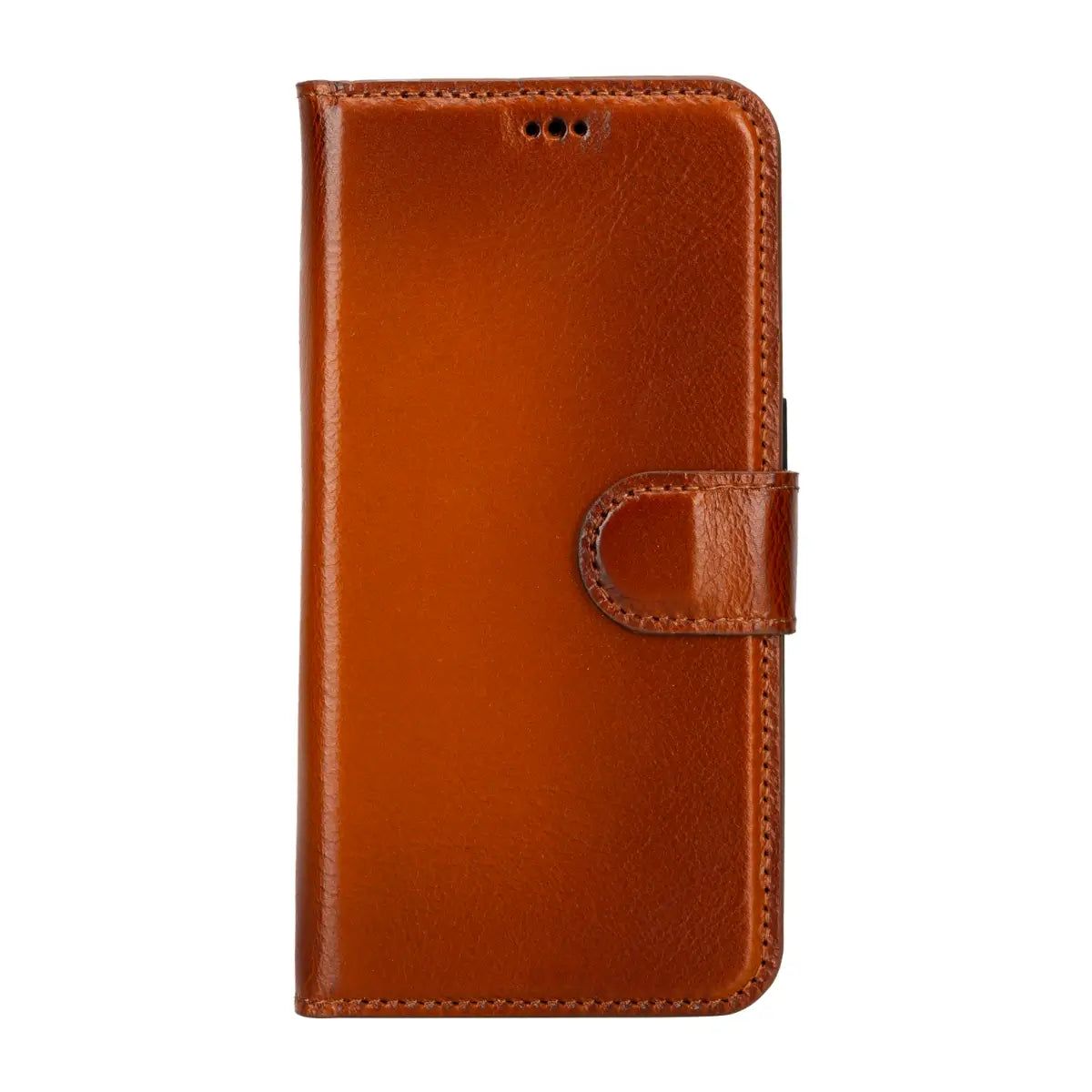 Burnished Tan Leather iPhone 16 Pro Wallet Case