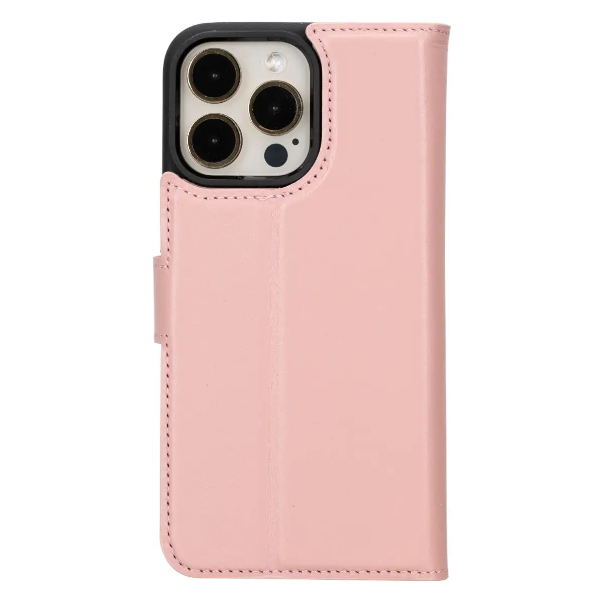 Pink Leather iPhone 15 Pro Max Wallet Case