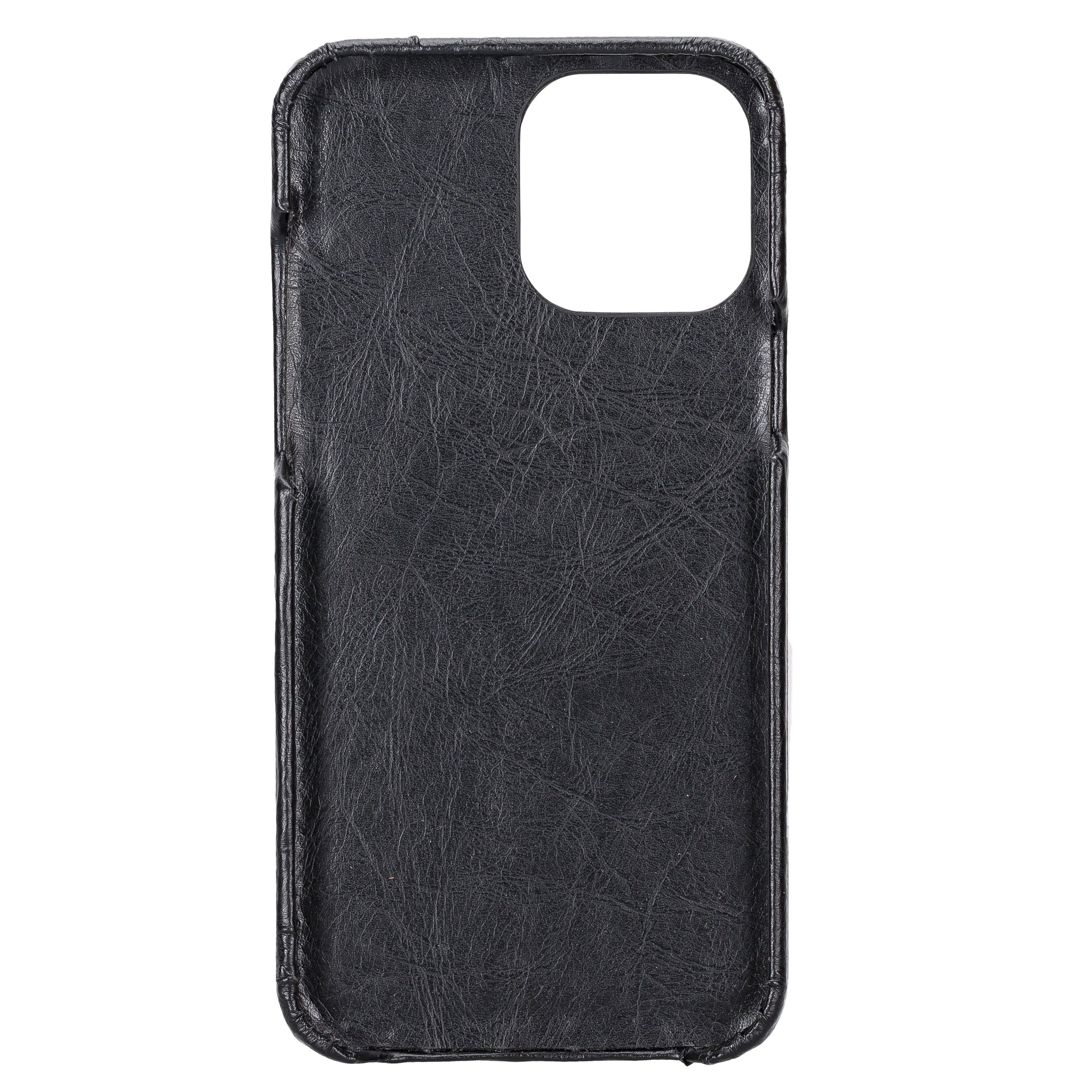 Black  Leather iPhone 15 Pro Max Prestige Wallet Case - O2 Leather