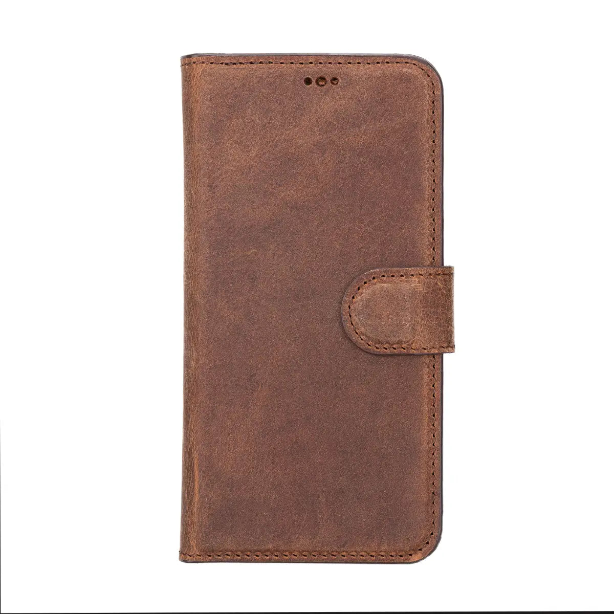 Antic Brown Leather iPhone 13 Pro Max Wallet Case