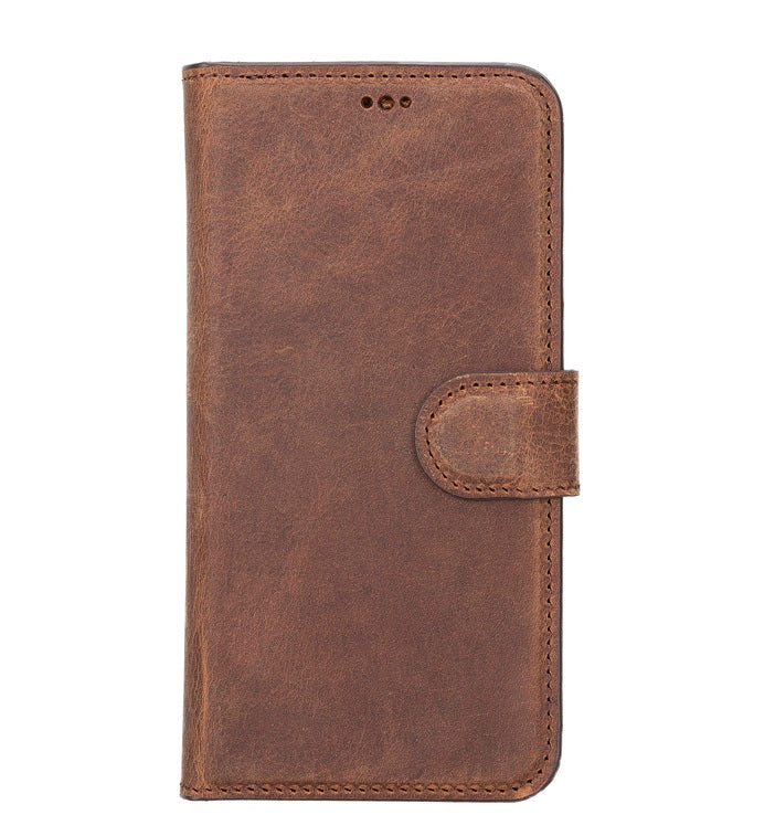 Antic Brown Leather Magnetic Case for iPhone 14 Pro MAX (6.7")