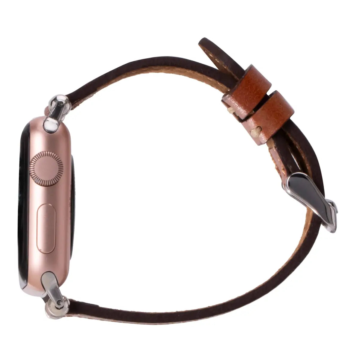 Brown Leather Ultra Slim Apple Watch Band