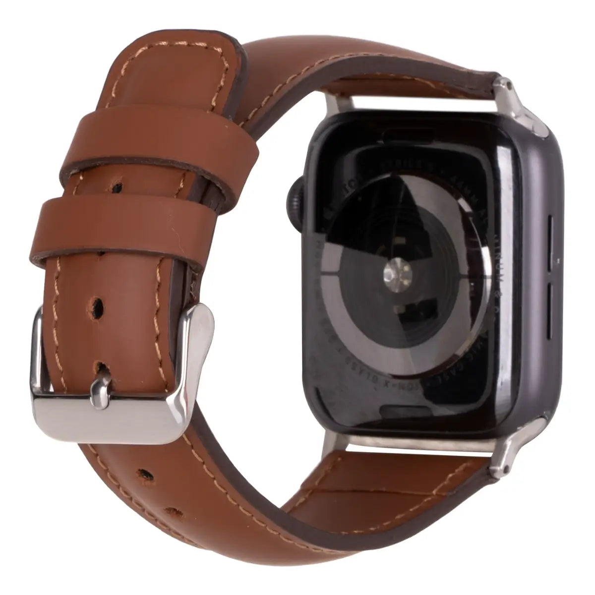 Brown Water-Resistant Leather Apple Watch Strap