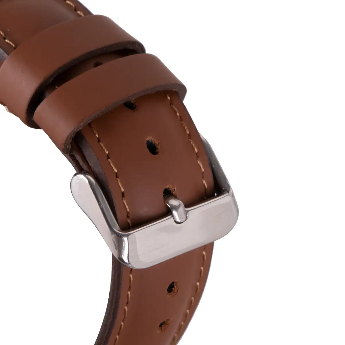 Brown Water-Resistant Leather Apple Watch Strap