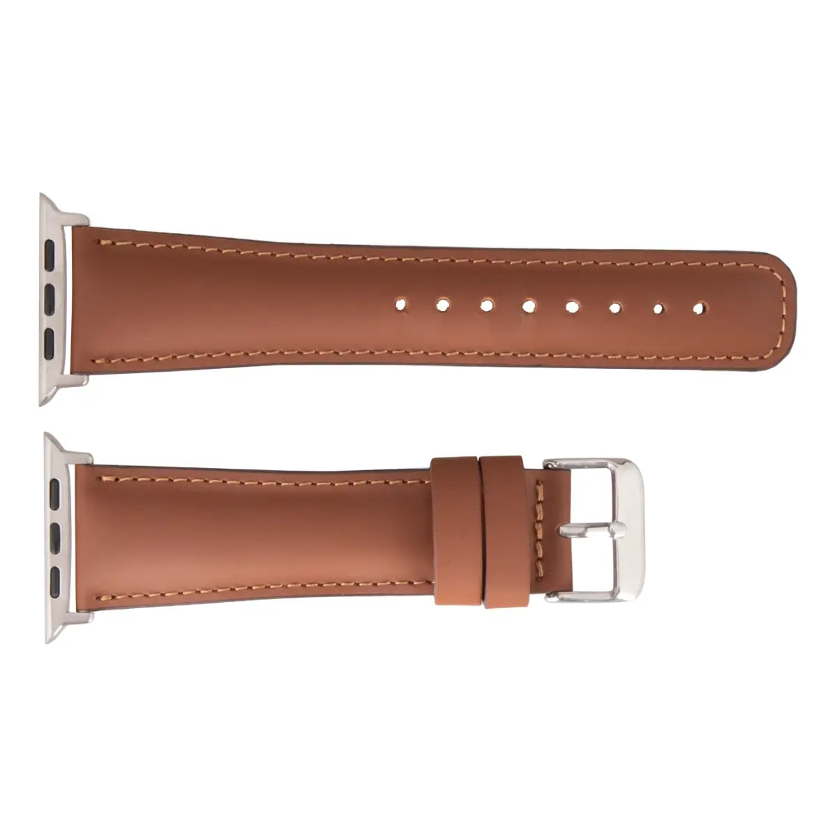 Brown Water-Resistant Leather Apple Watch Strap