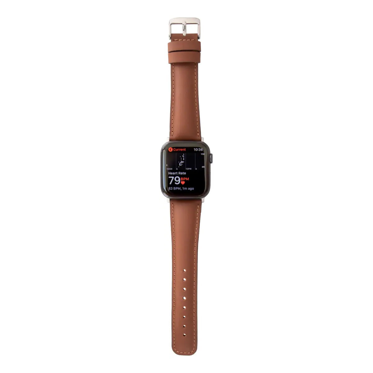 Brown Water-Resistant Leather Apple Watch Strap