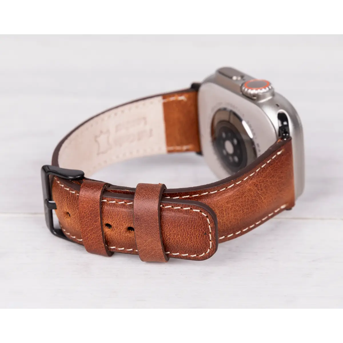 Burnished Tan Leather Classic Apple Watch Band