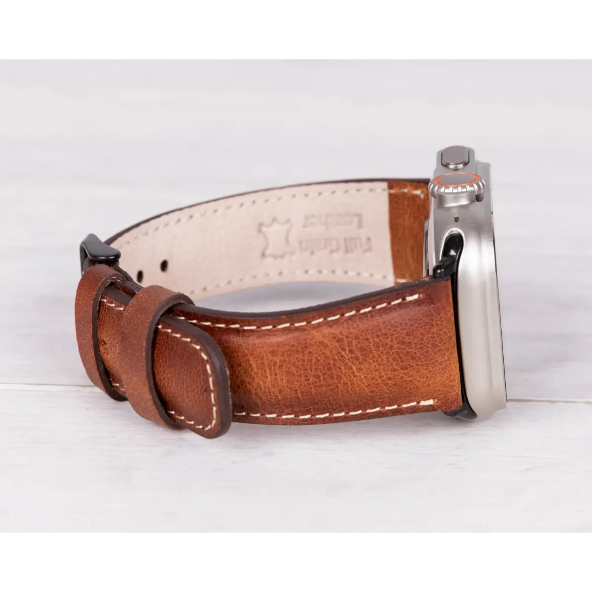 Burnished Tan Leather Classic Apple Watch Band