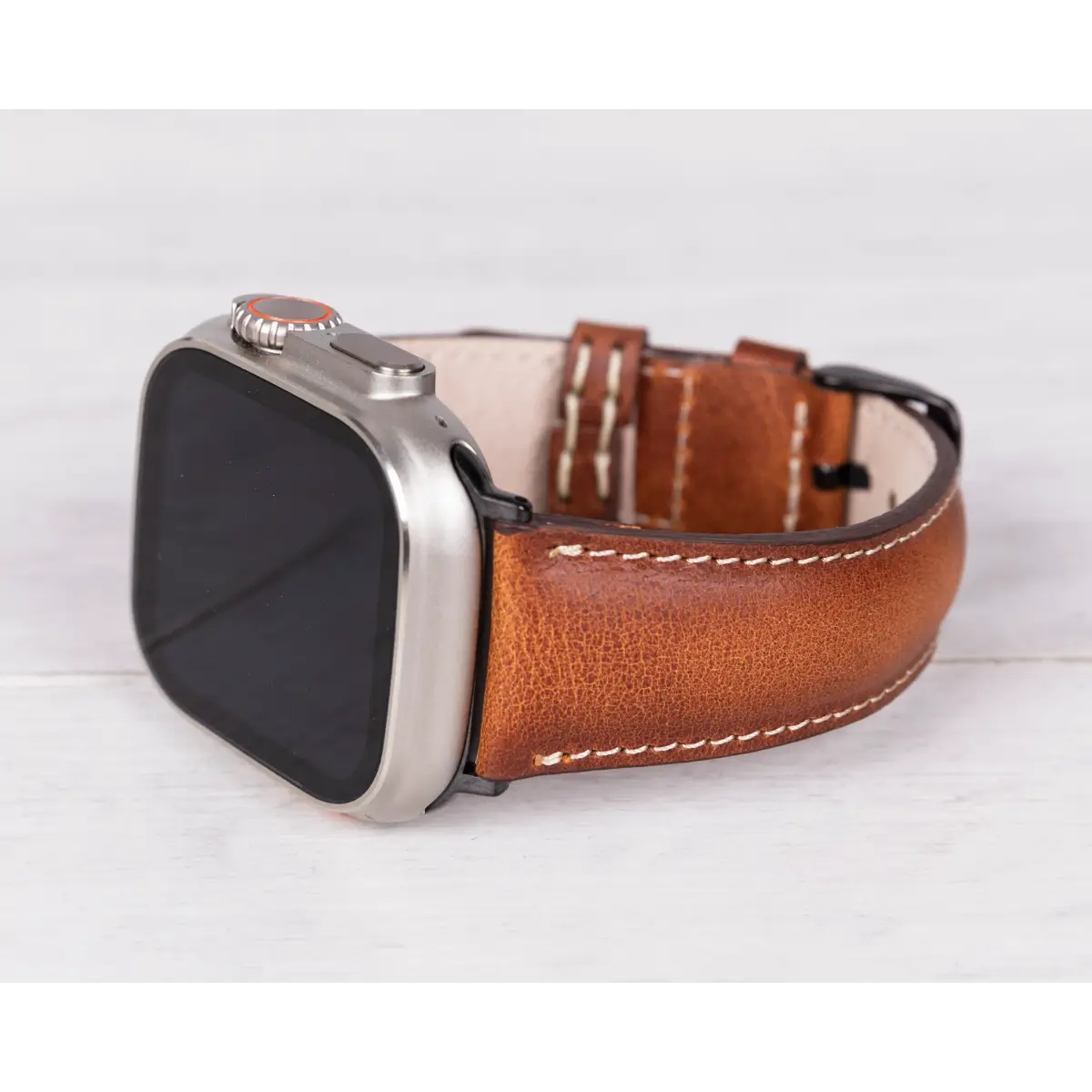 Burnished Tan Leather Classic Apple Watch Band