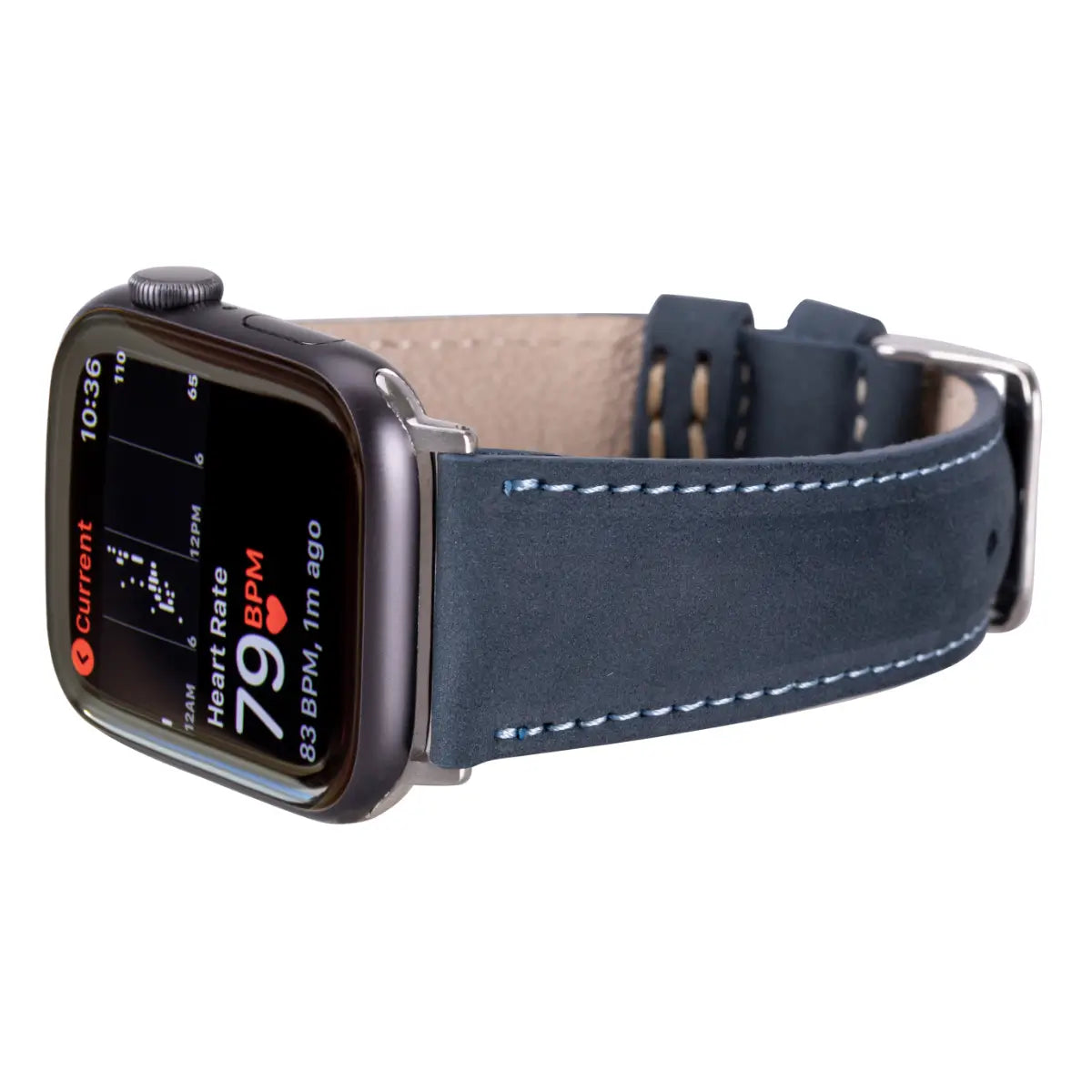 Distressed Blue Leather Classic Apple Watch Band