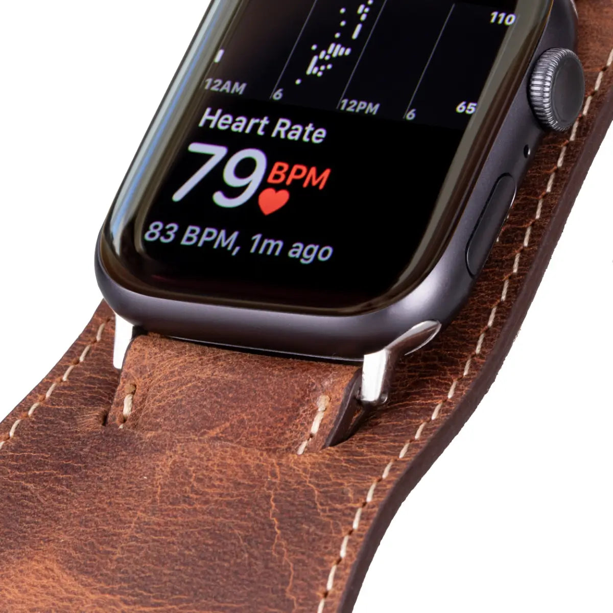 Distressed Brown Leather Cuff Apple Watch Band