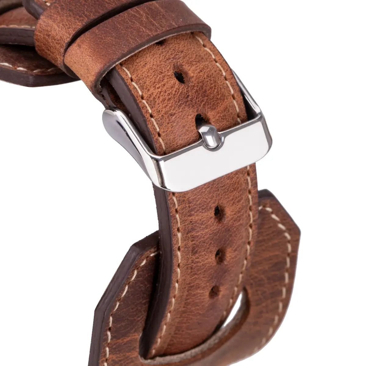 Distressed Brown Leather Cuff Apple Watch Band