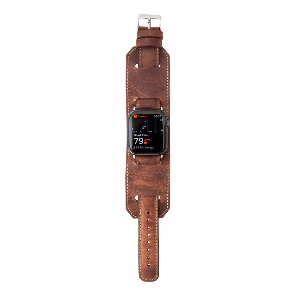 Distressed Brown Leather Cuff Apple Watch Band