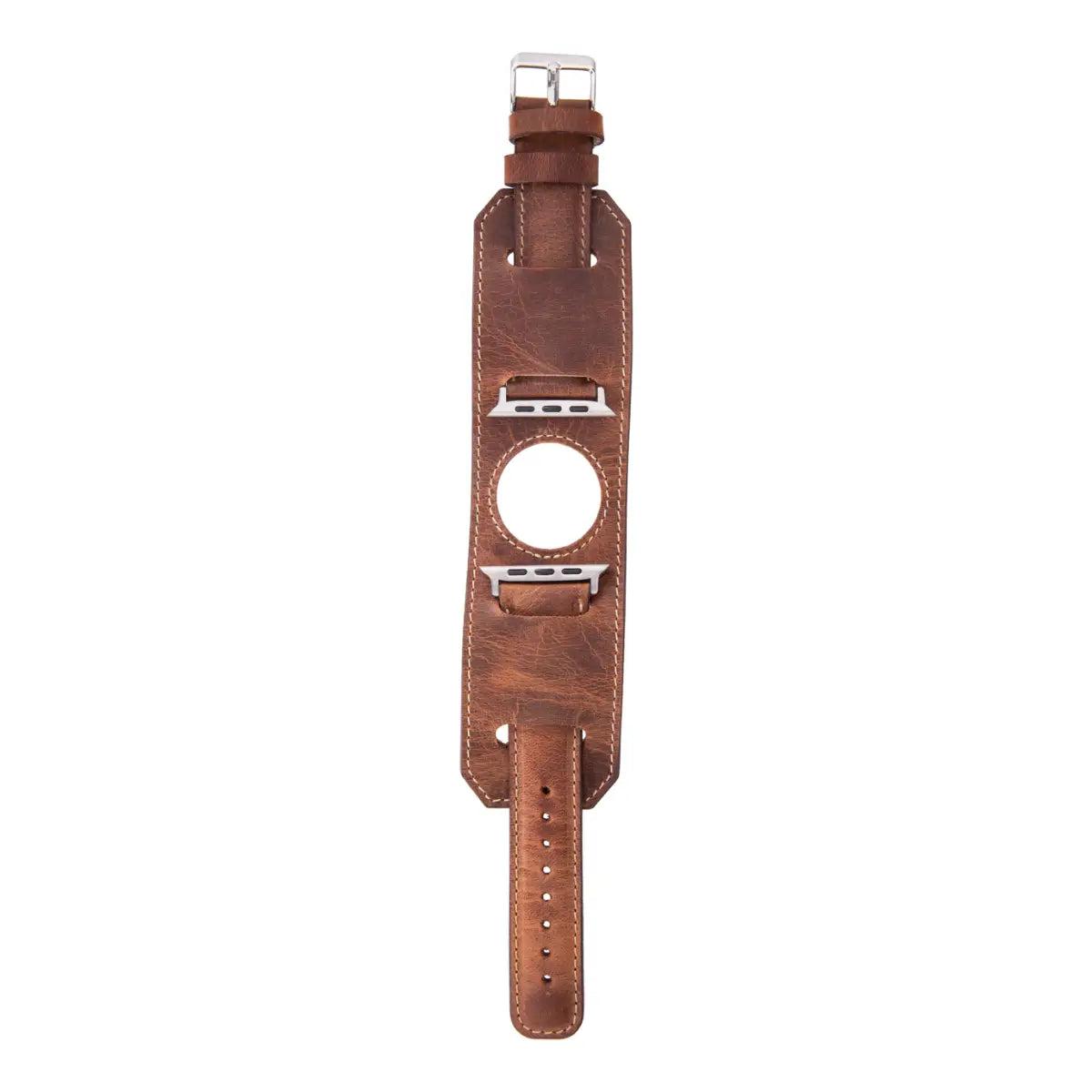 Distressed Brown Leather Cuff Apple Watch Band