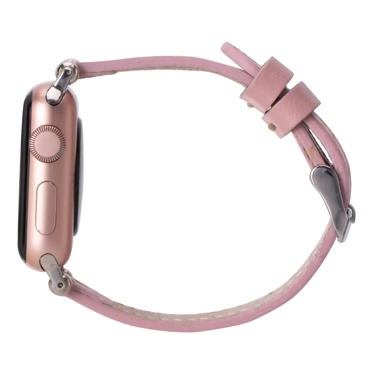 Pink Leather Ultra Slim Apple Watch Band