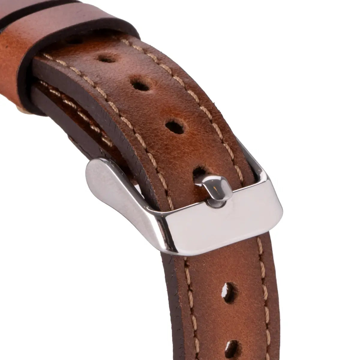 Brown Leather Ultra Slim Apple Watch Band