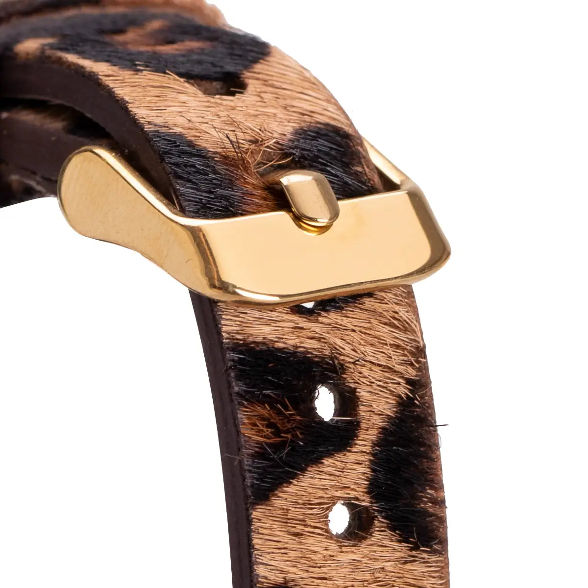 Leopard Pattern Leather Ultra Slim Apple Watch Band