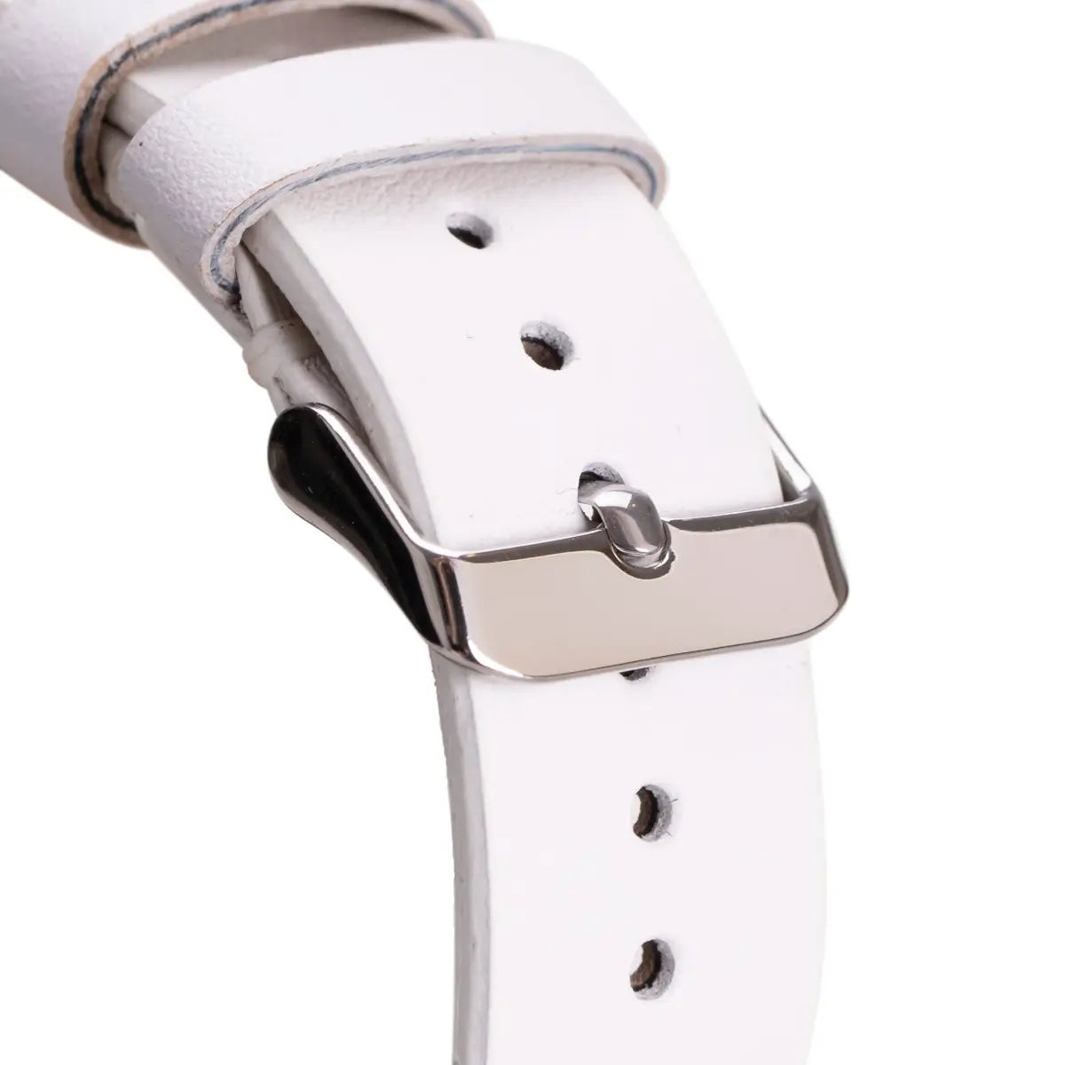 White Leather Cuff Apple Watch Band