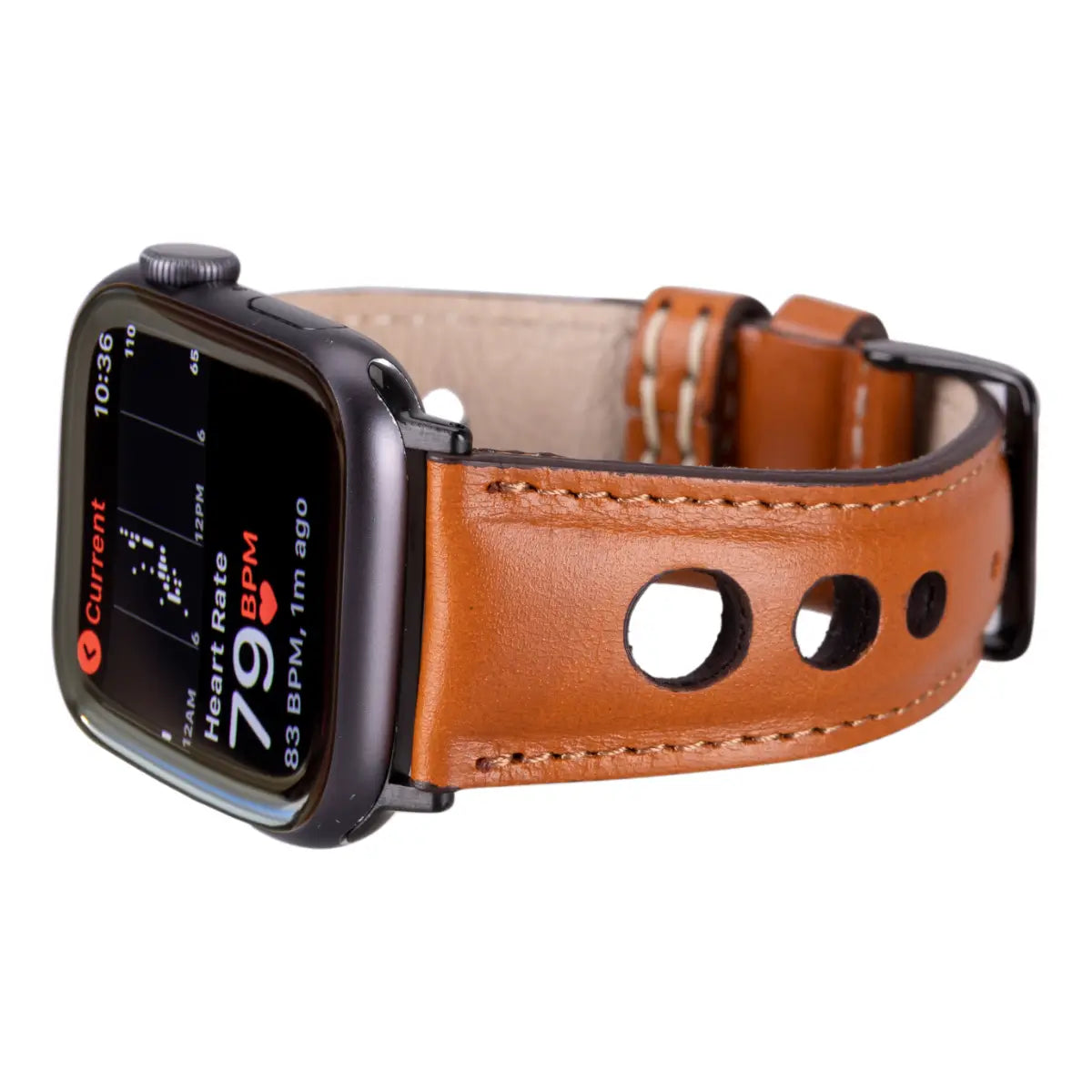 Tan Leather Rally Apple Watch Band