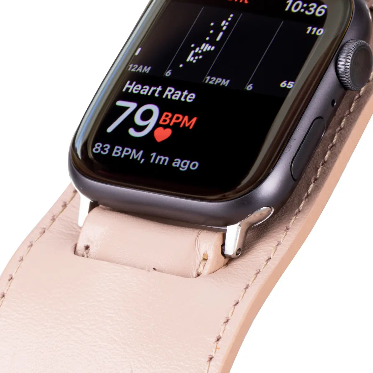 Nude Pink Leather Cuff Apple Watch Band