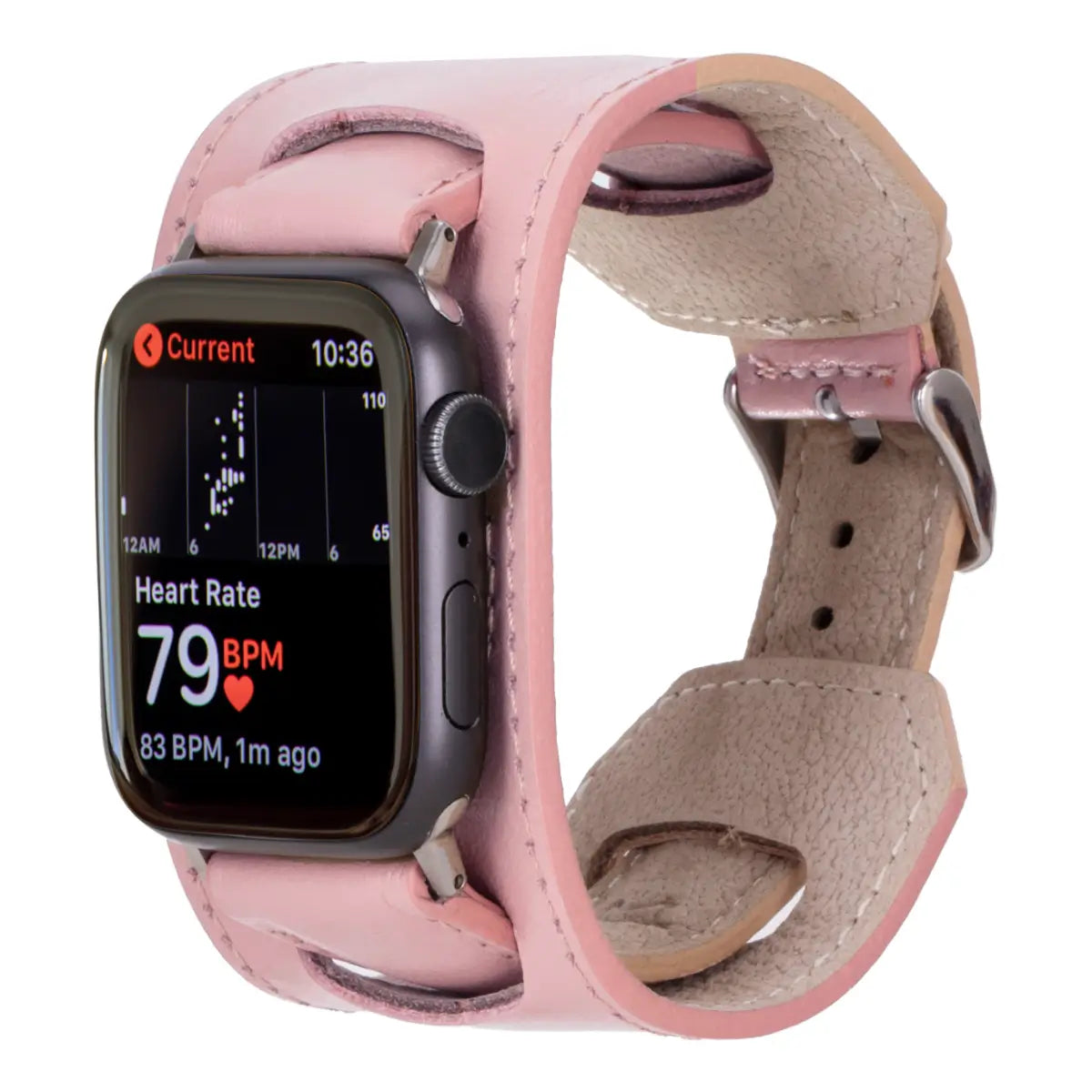 Pink Leather Cuff Apple Watch Band