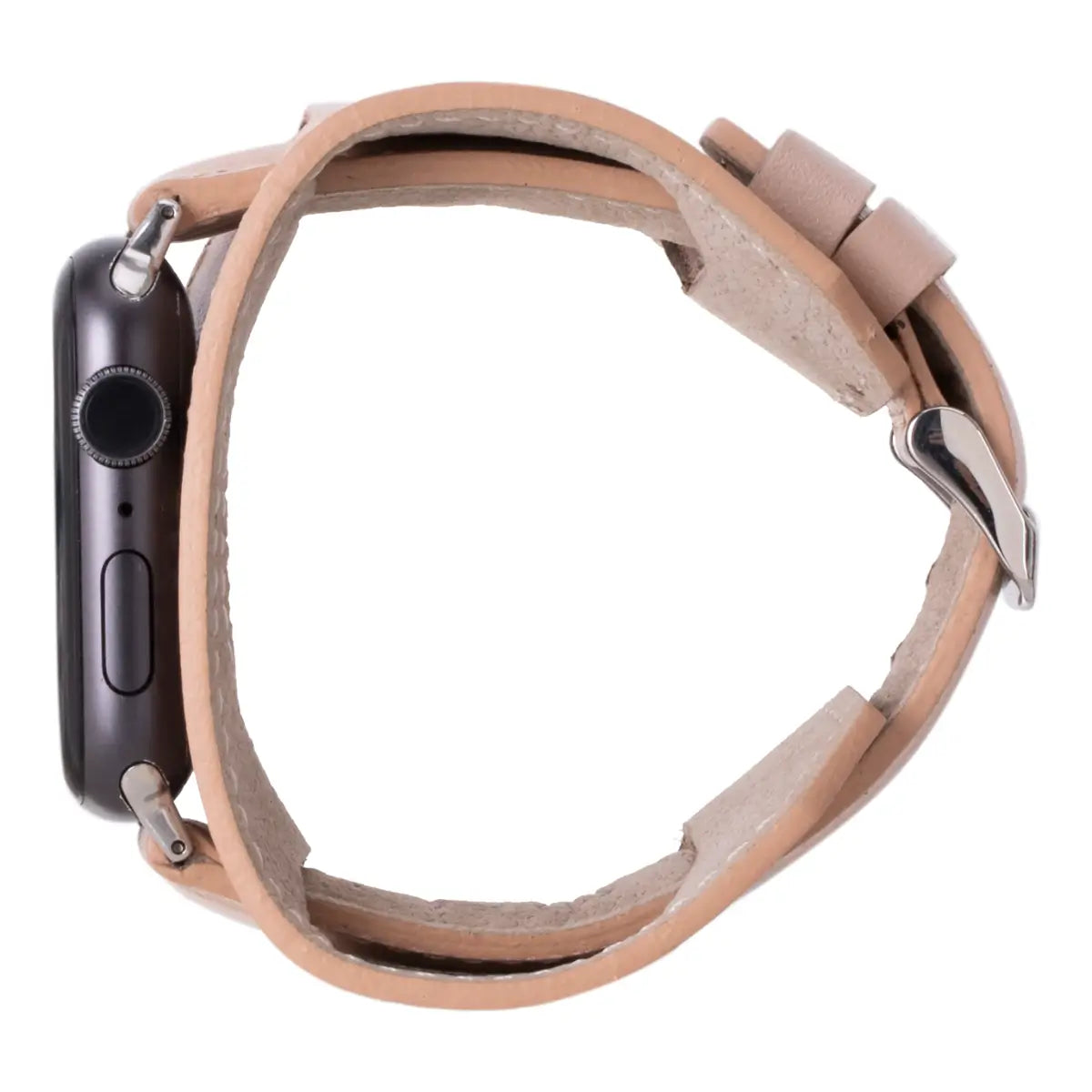 Nude Pink Leather Cuff Apple Watch Band