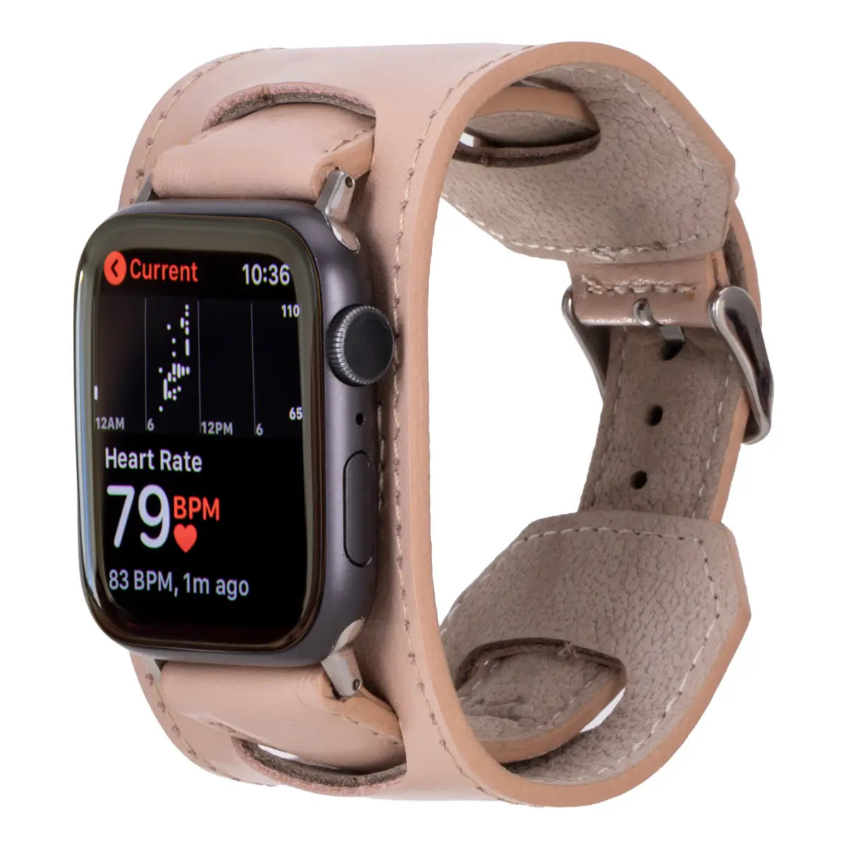 Nude Pink Leather Cuff Apple Watch Band