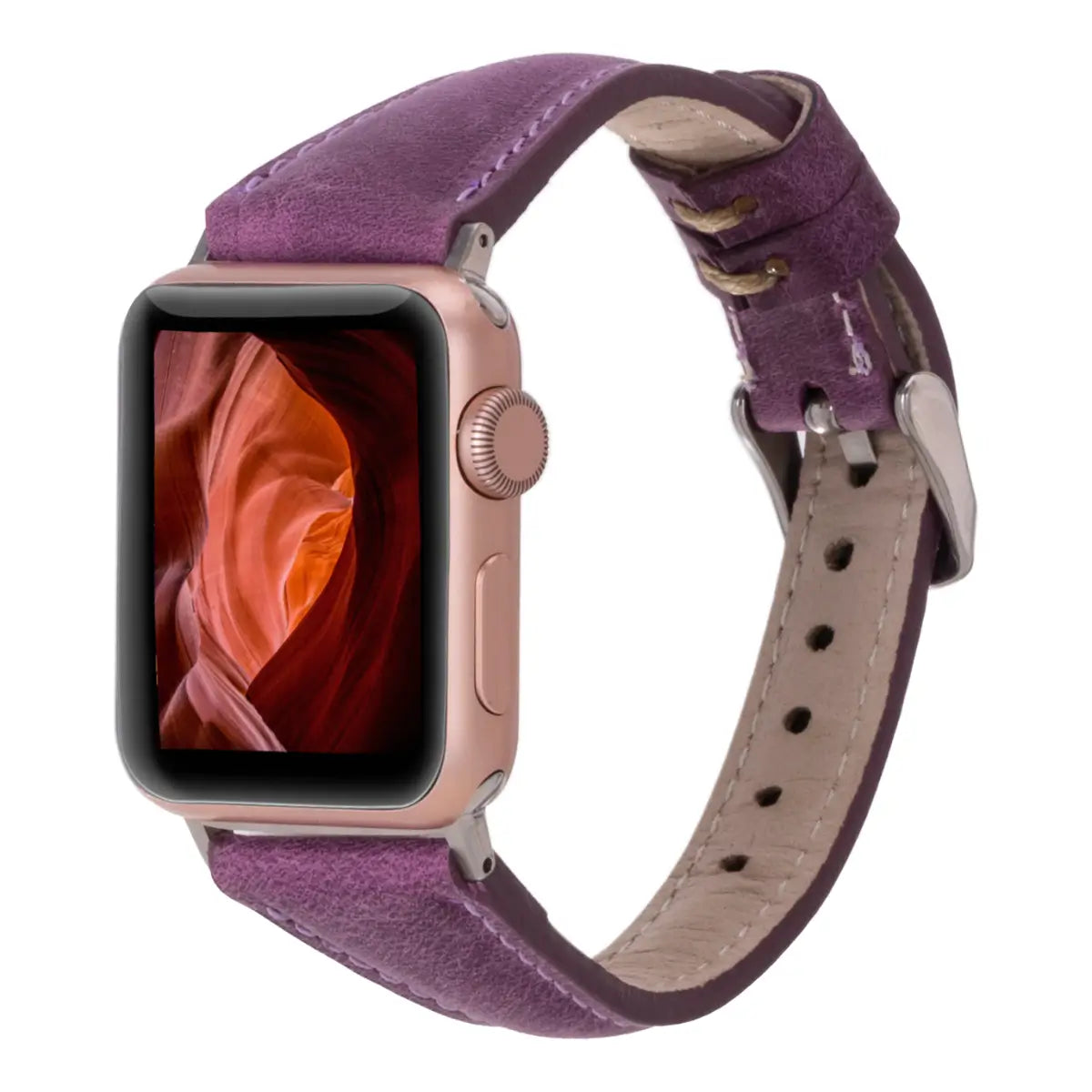 Genuine Leather Purple Slim Band for Apple Watch