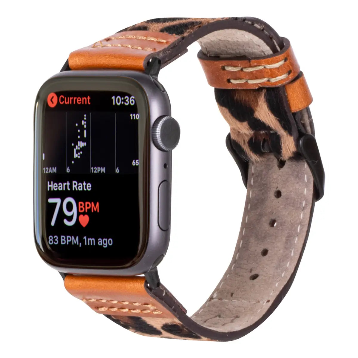 Leopard Patterned Leather Sport Apple Watch Band