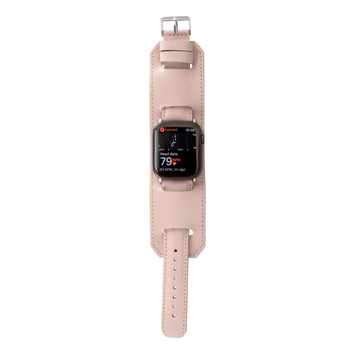 Nude Pink Leather Cuff Apple Watch Band