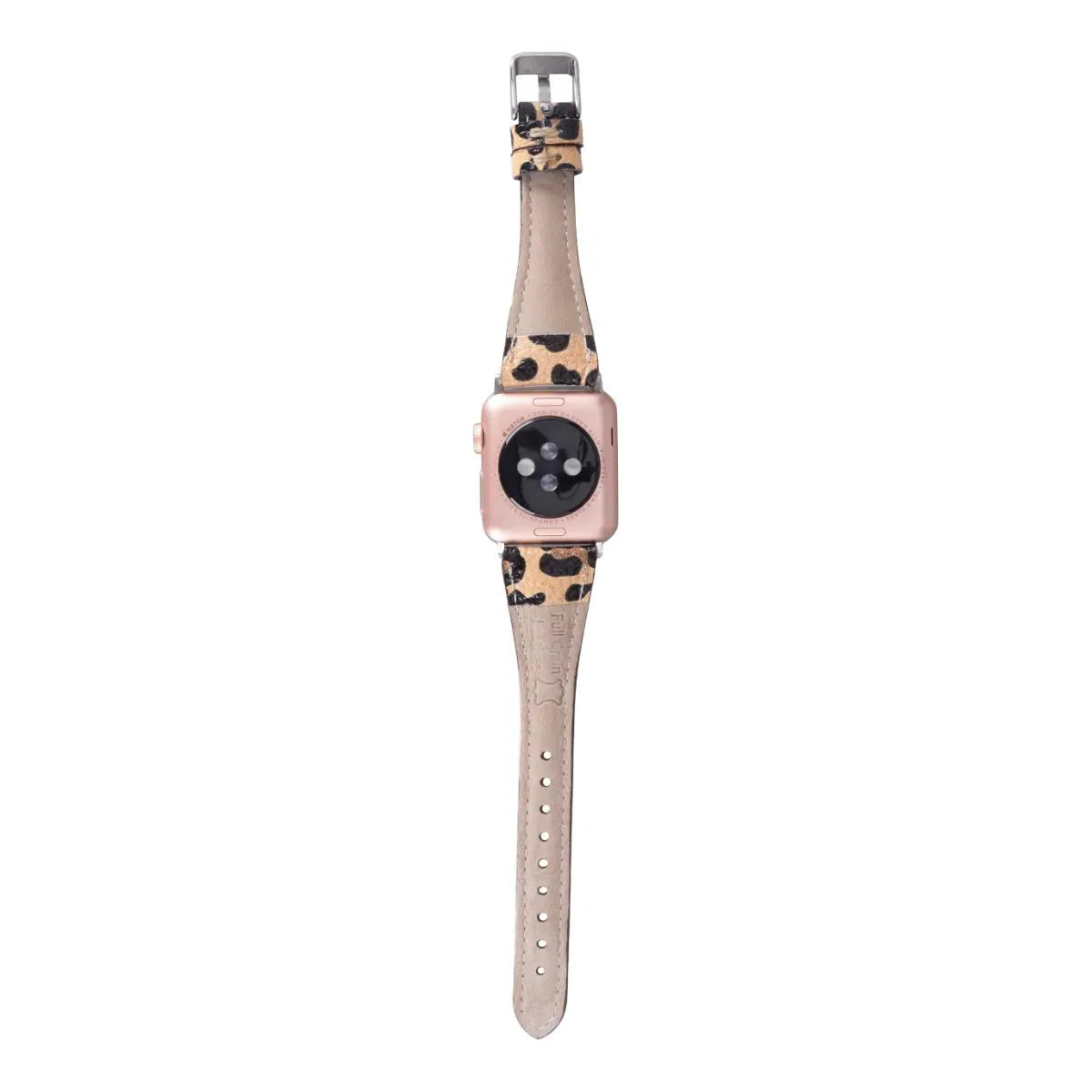 Leopard Pattern Leather Slim Apple Watch Band