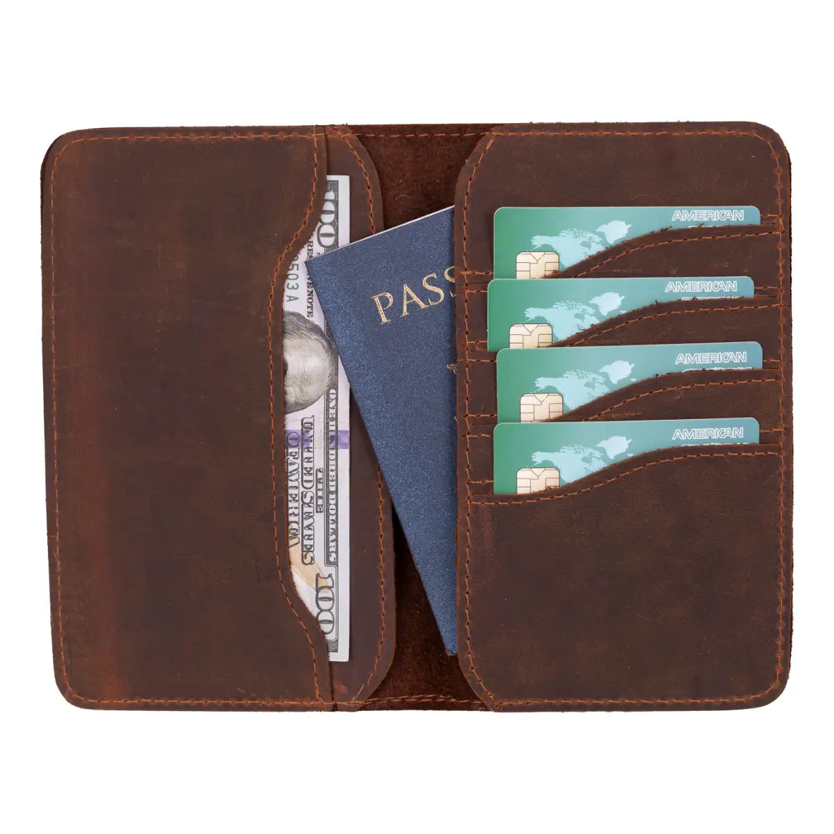 Brown Leather Passport Holder